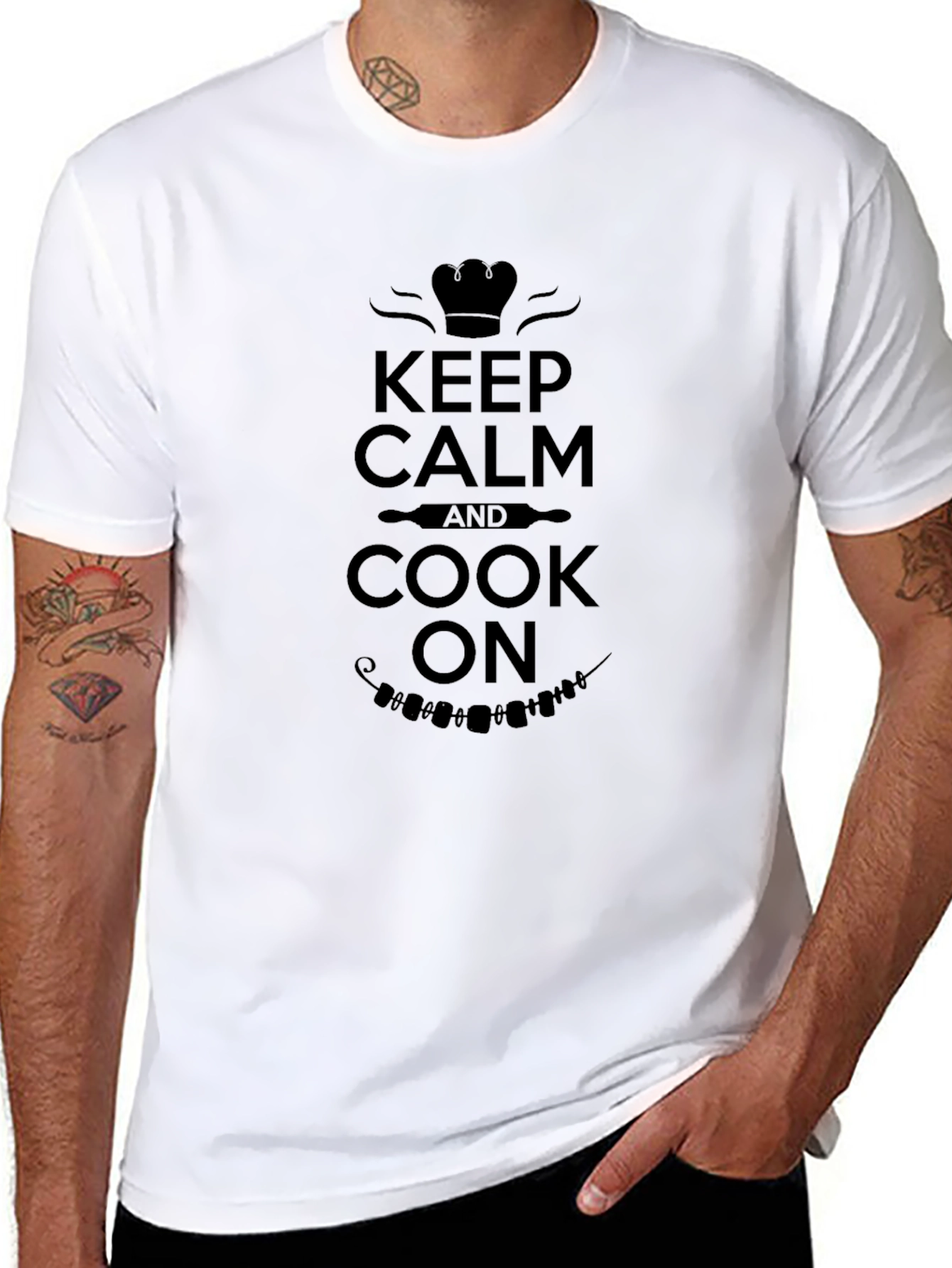 Keep Calm and Cook On Black T-Shirt