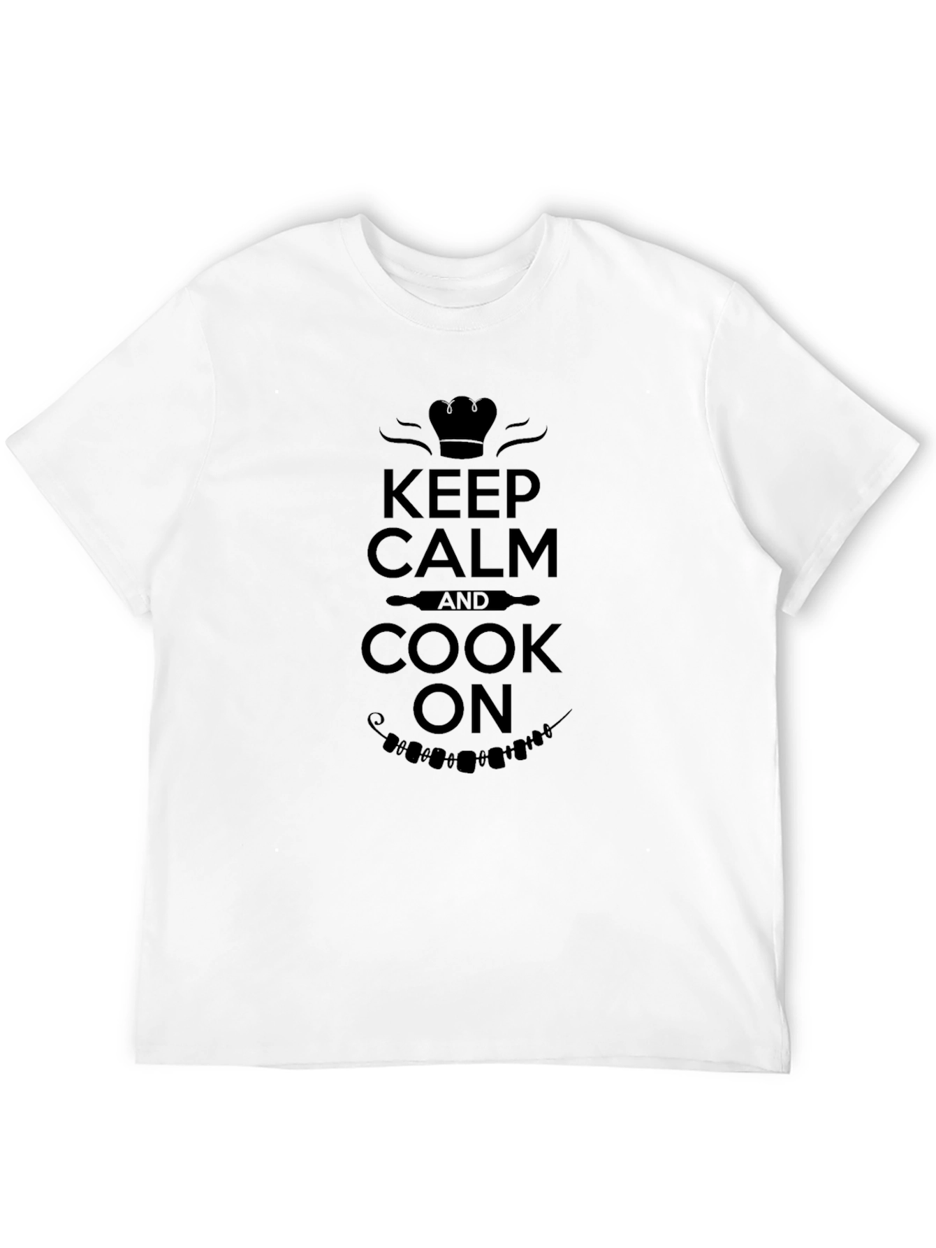 Keep Calm and Cook On Black T-Shirt