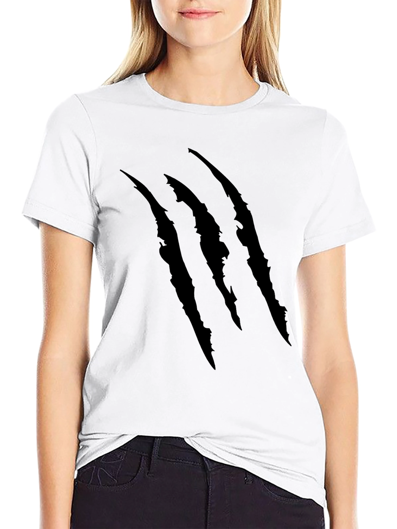 Claw Mark Graphic Print T-Shirt