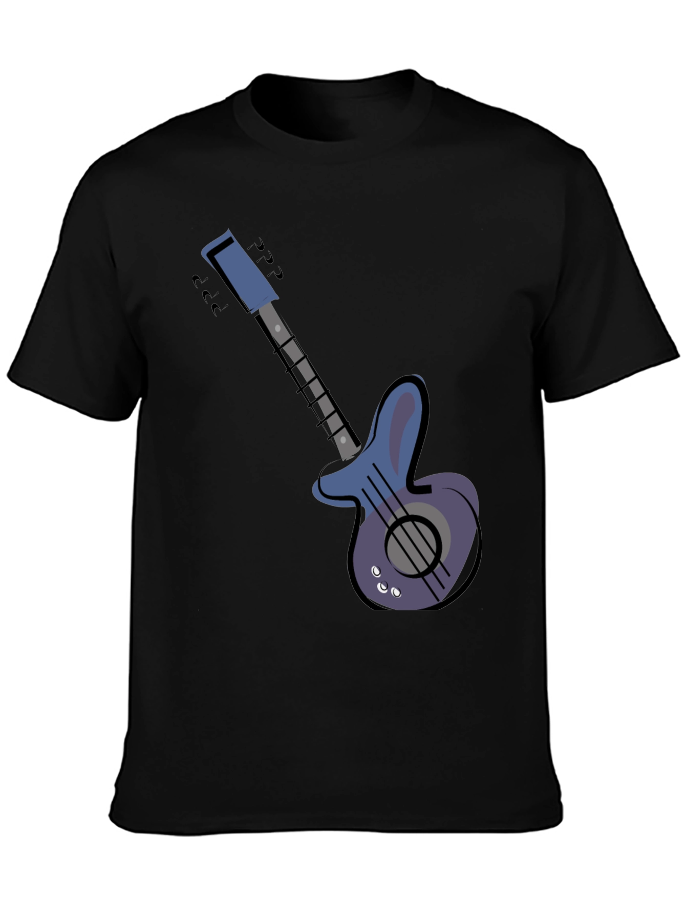 Electric Guitar Graphic Tee - Black Unisex T-Shirt