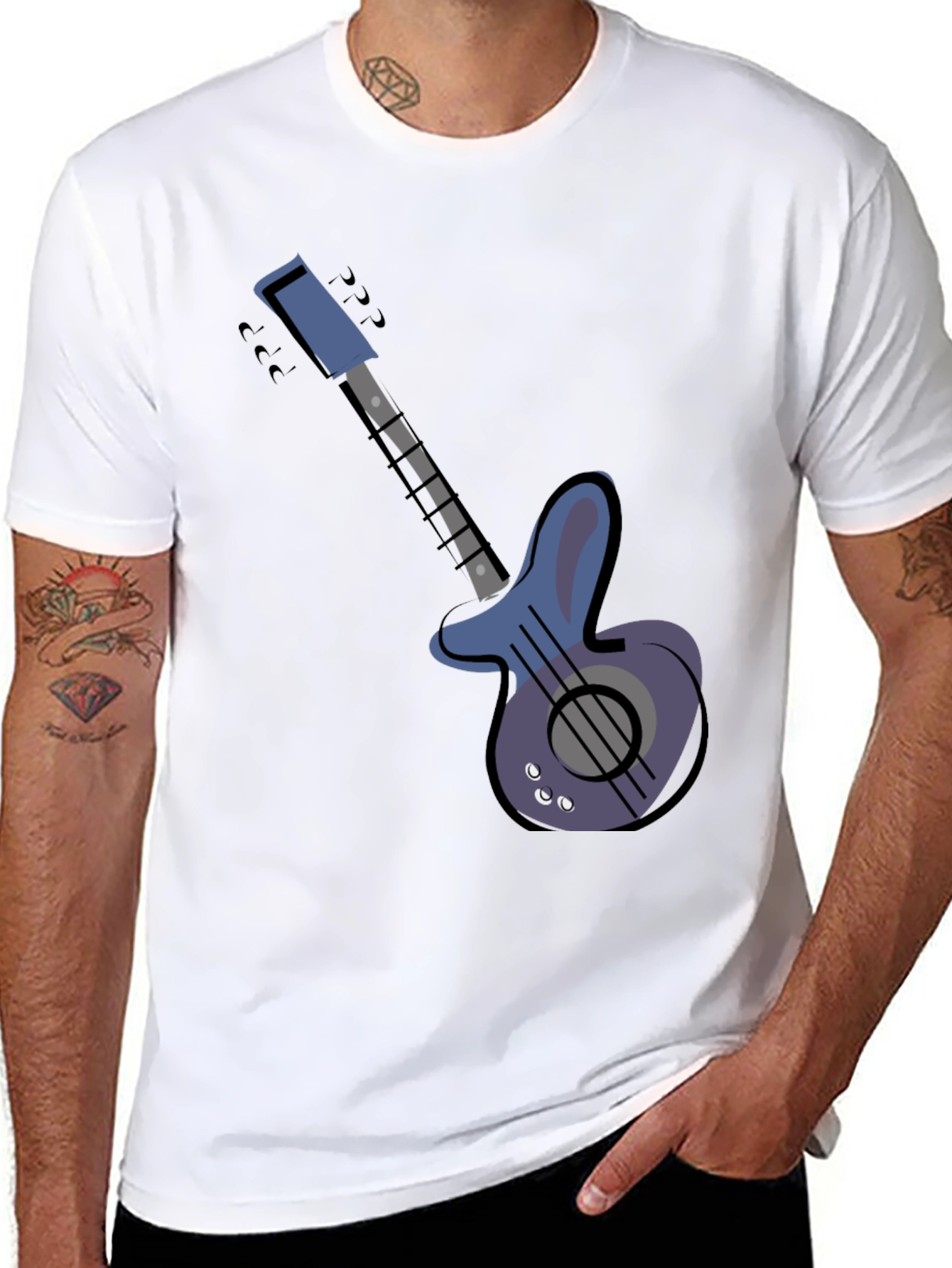 Electric Guitar Graphic Tee - Black Unisex T-Shirt
