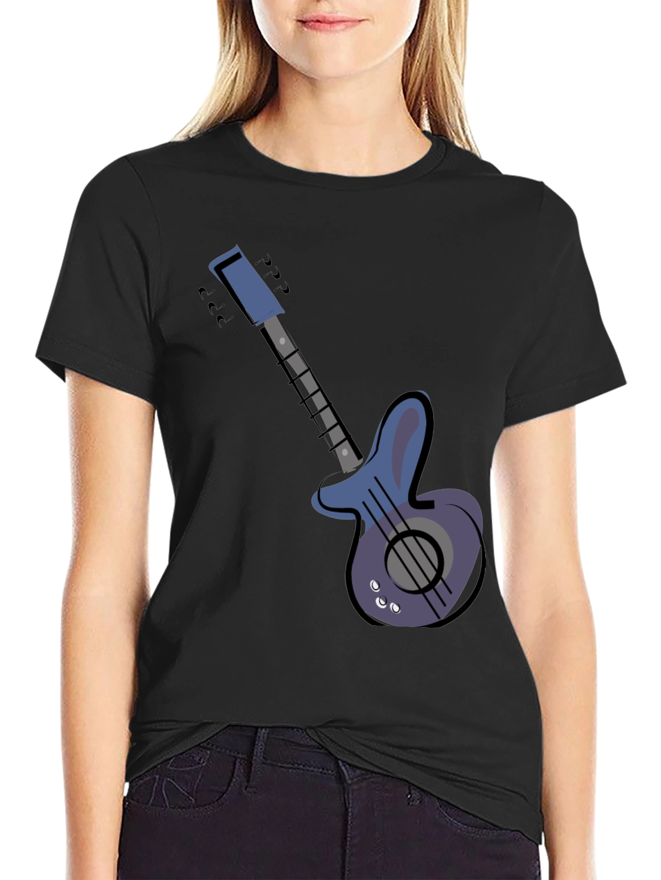 Electric Guitar Graphic Tee - Black Unisex T-Shirt