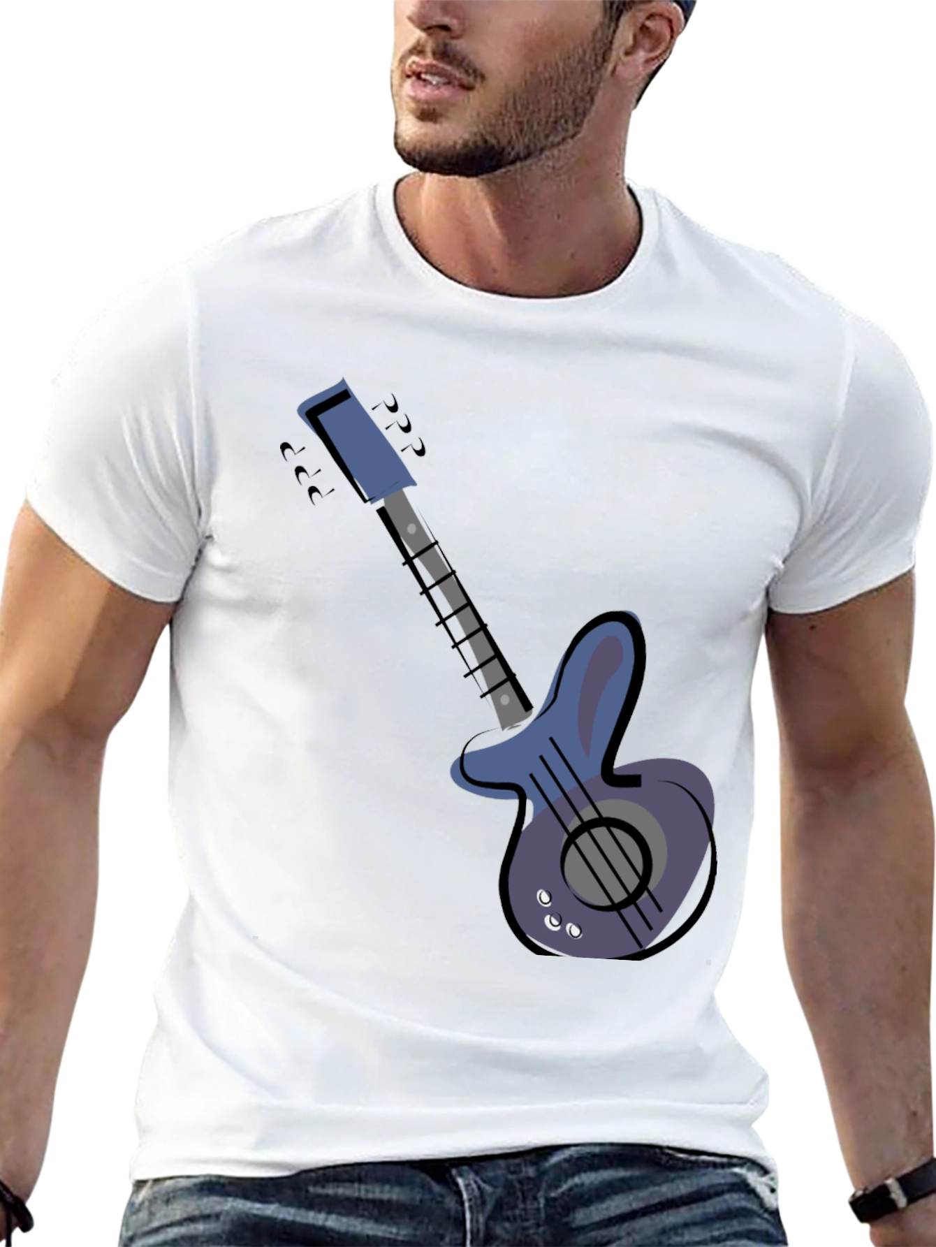 Electric Guitar Graphic Tee - Black Unisex T-Shirt