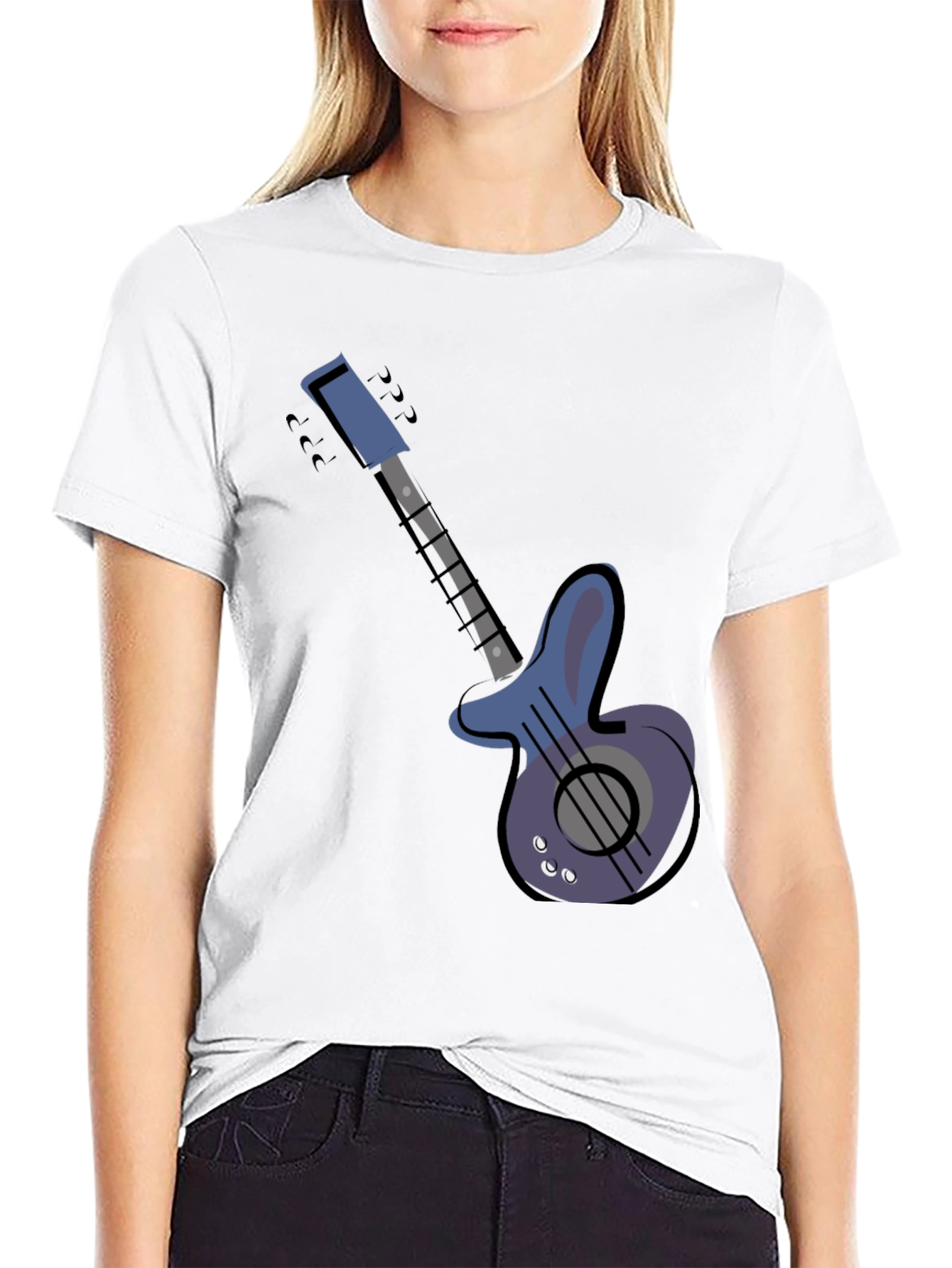 Electric Guitar Graphic Tee - Black Unisex T-Shirt
