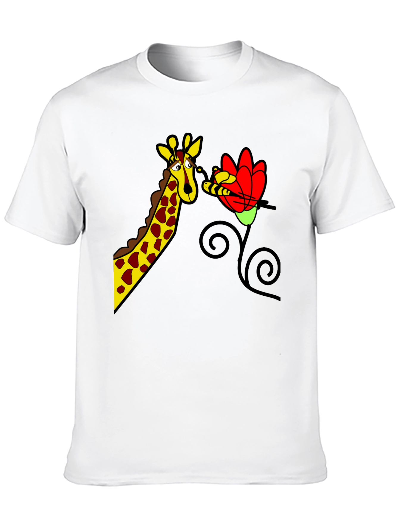 Giraffe & Flower Graphic Tee