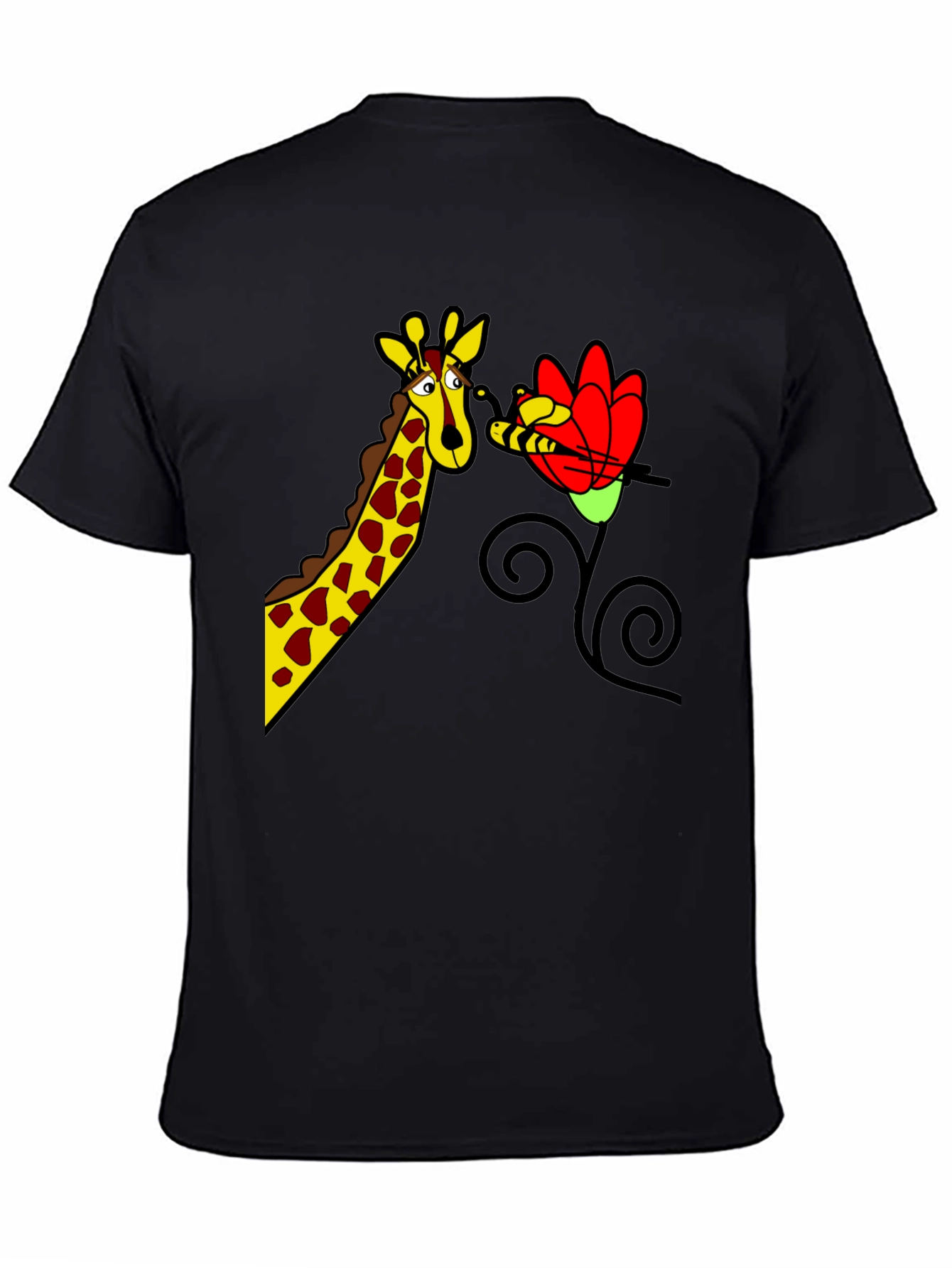 Giraffe & Flower Graphic Tee
