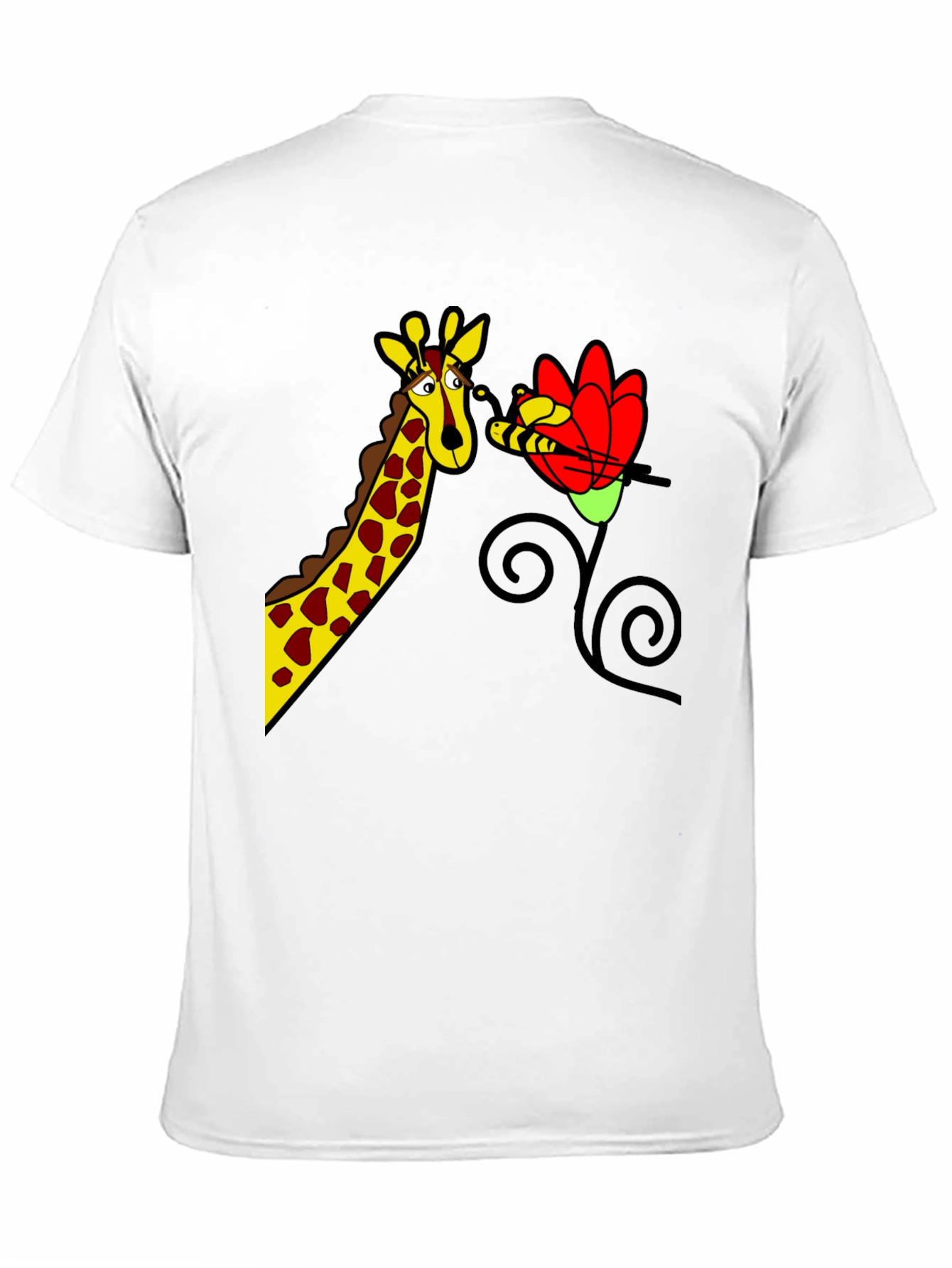Giraffe & Flower Graphic Tee
