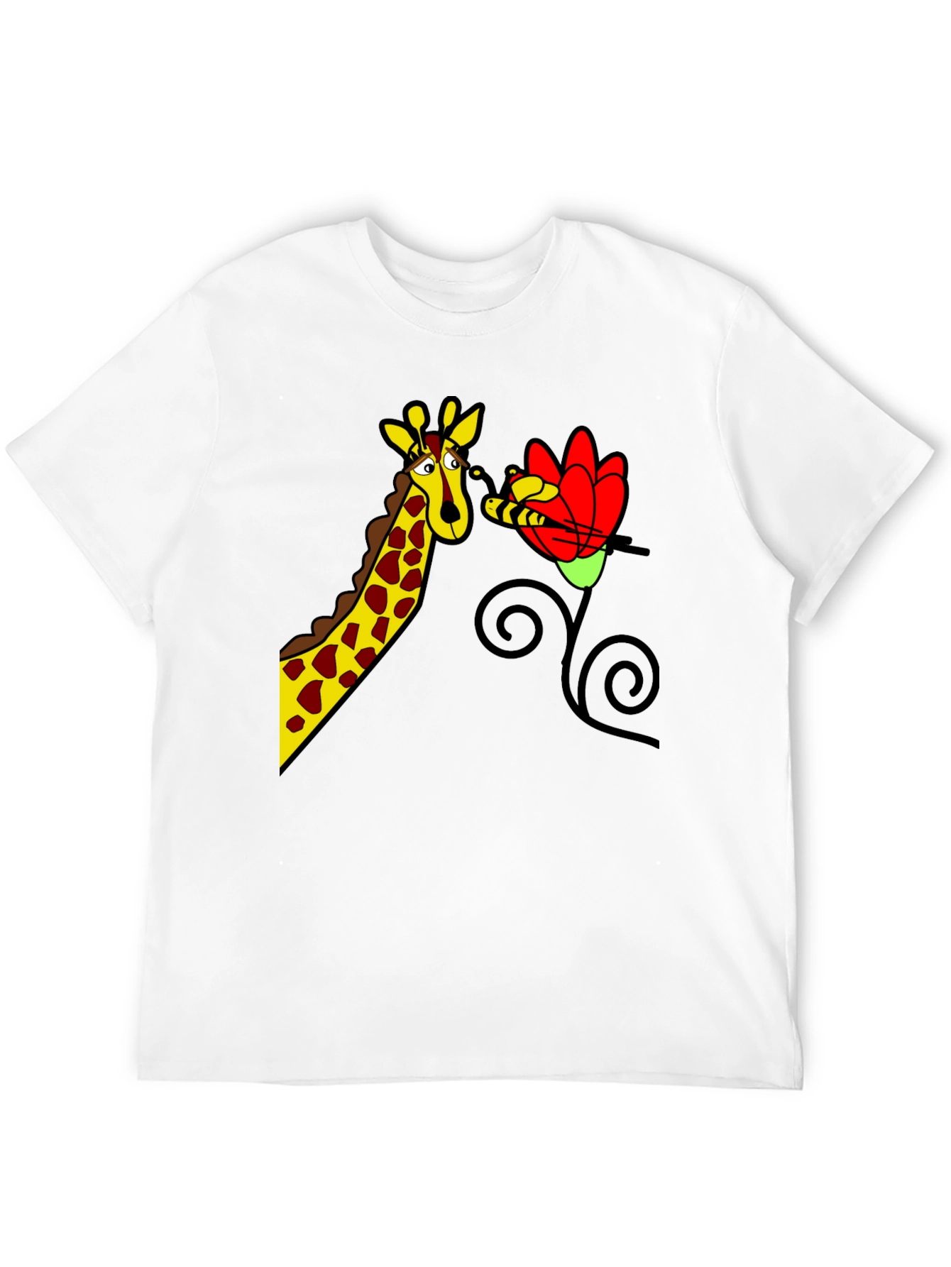 Giraffe & Flower Graphic Tee