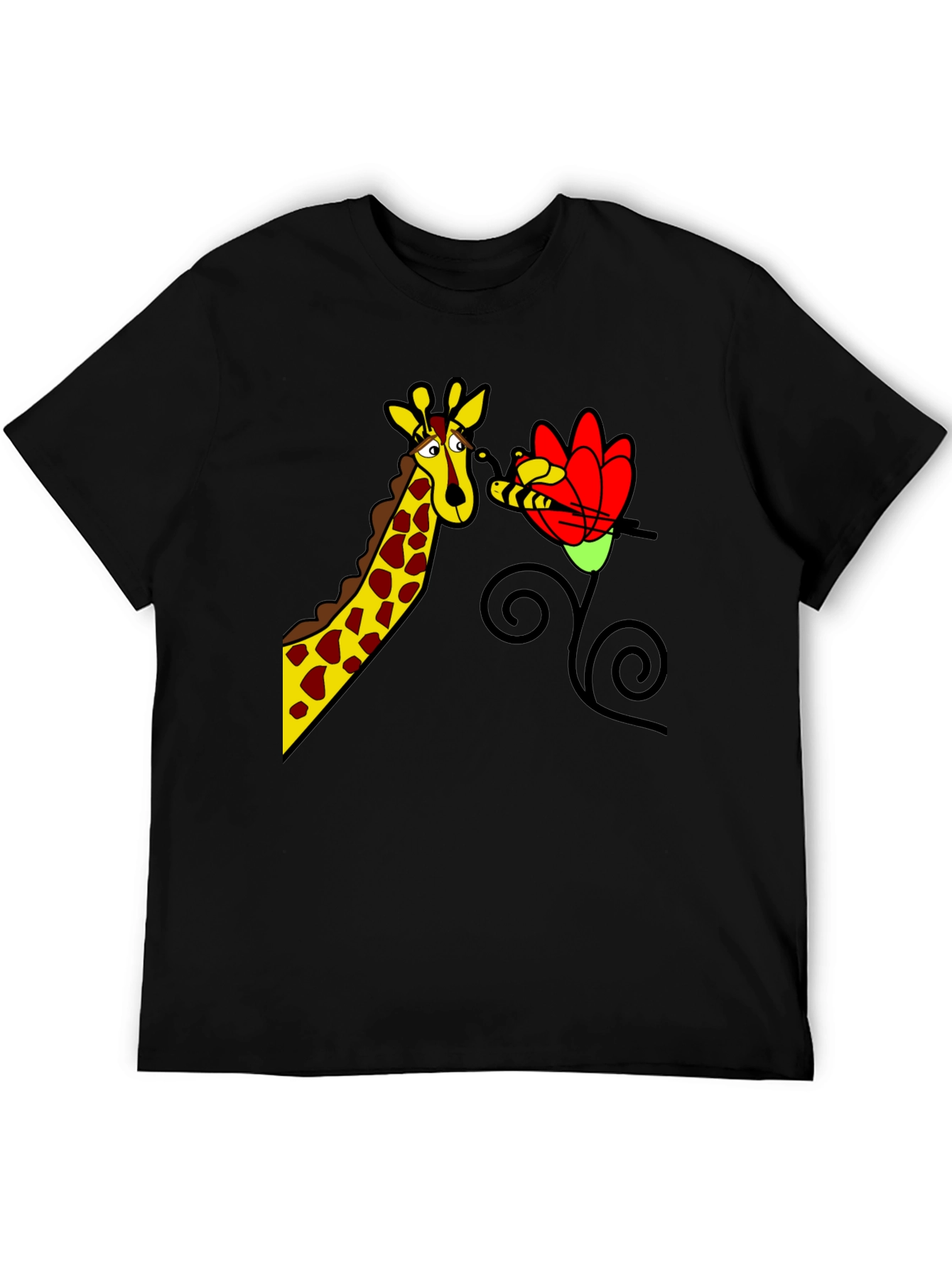 Giraffe & Flower Graphic Tee