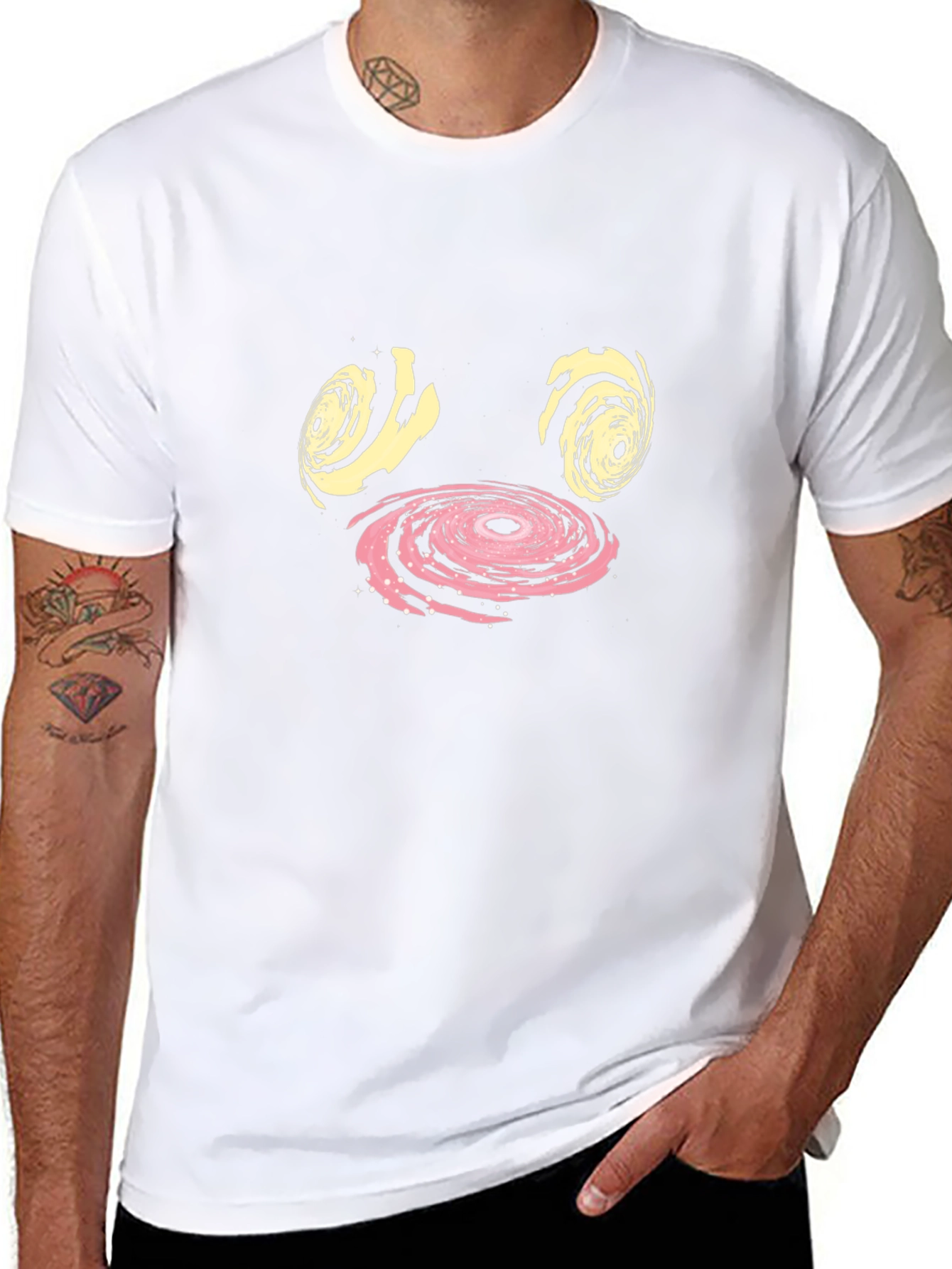 Spiral Face Black T-Shirt