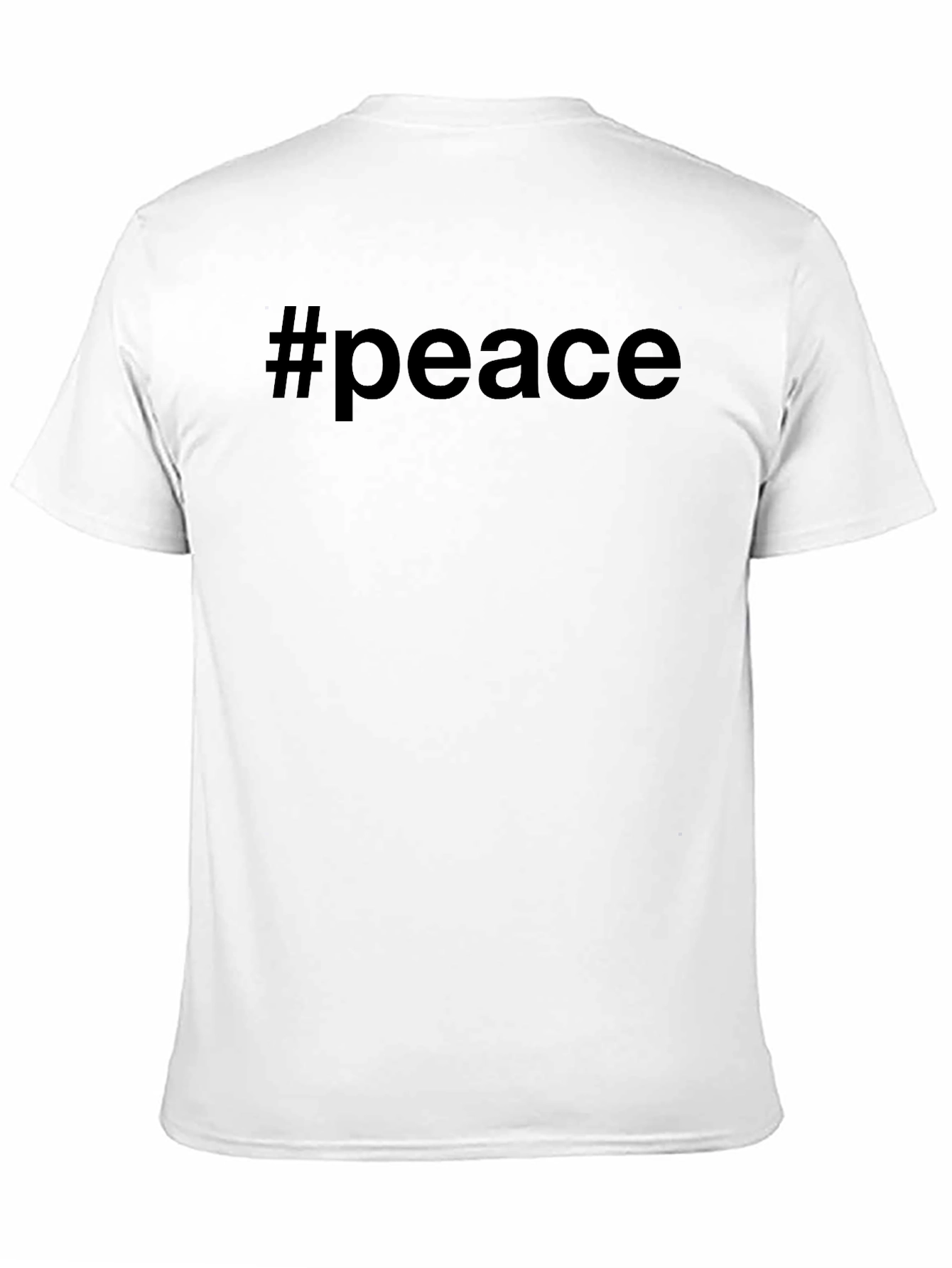 #Peace Black Graphic T-Shirt