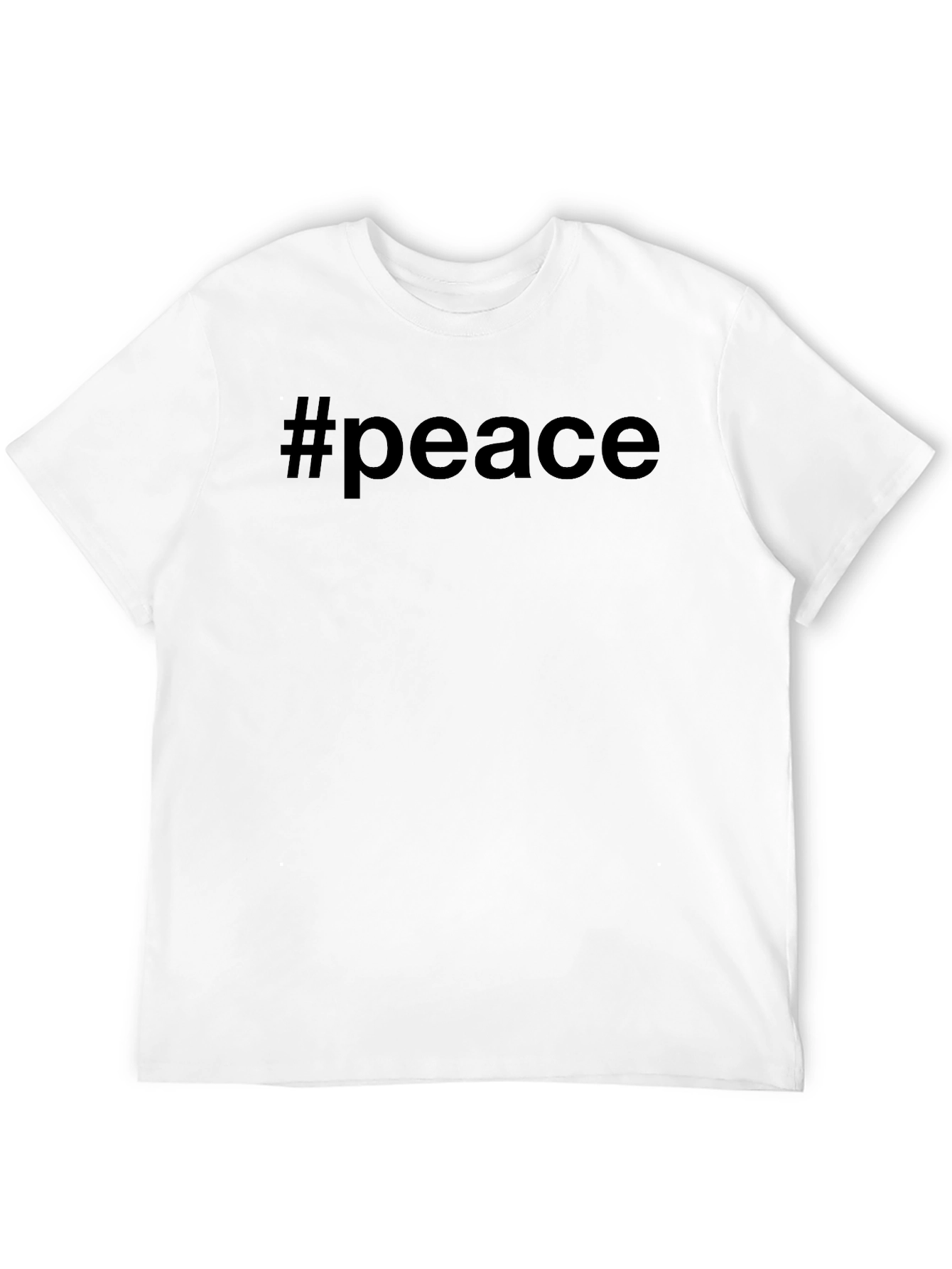 #Peace Black Graphic T-Shirt