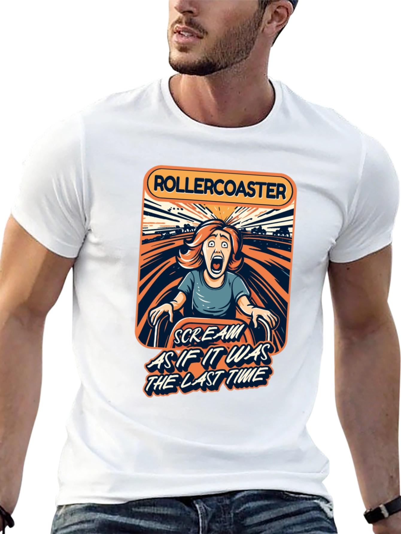 Rollercoaster Scream T-Shirt - Last Time Ride!