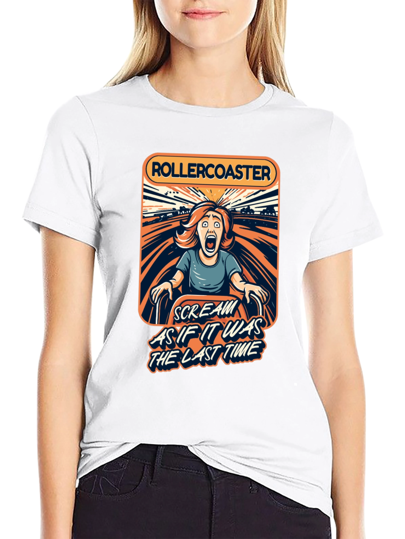 Rollercoaster Scream T-Shirt - Last Time Ride!