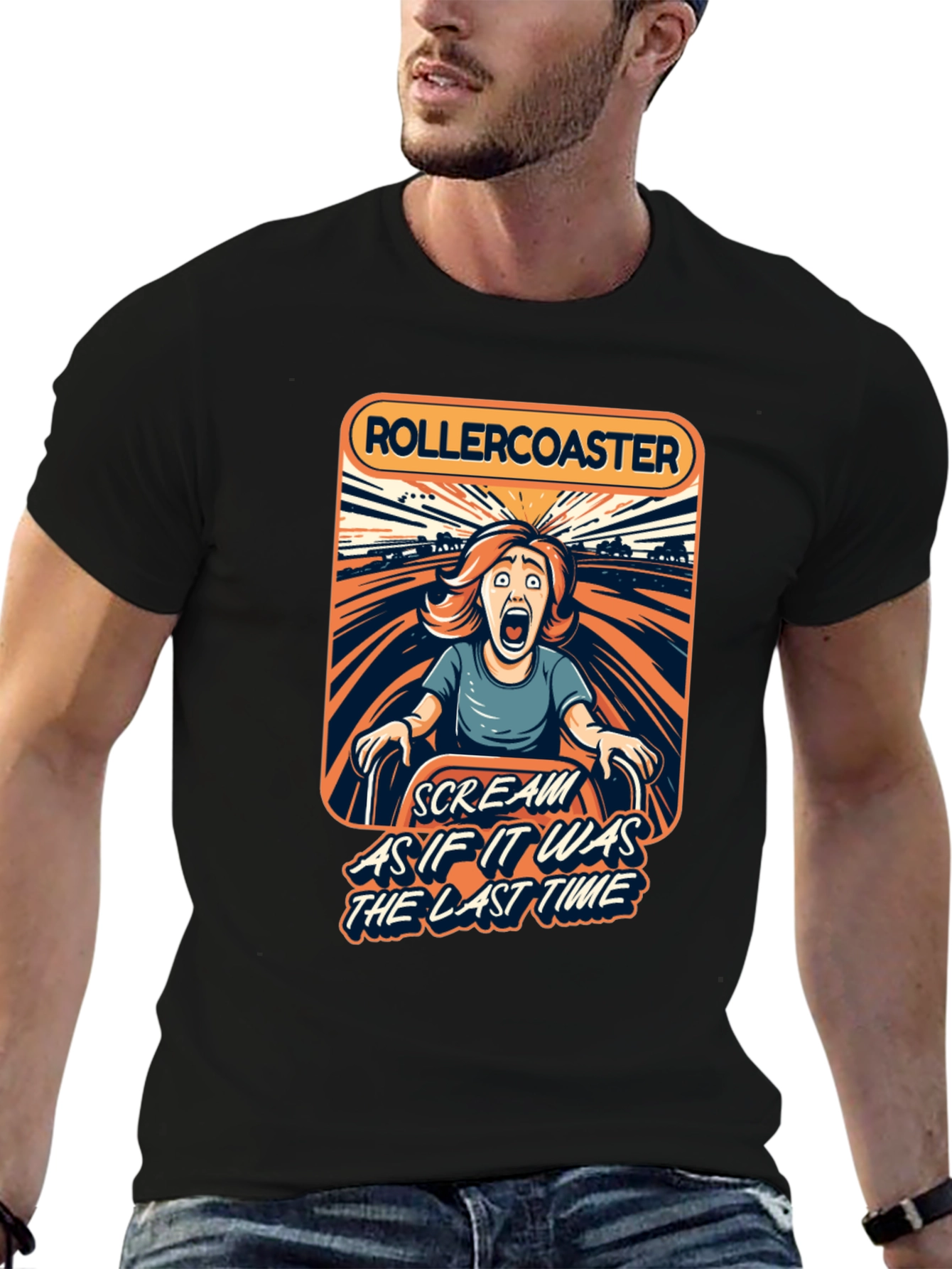 Rollercoaster Scream T-Shirt - Last Time Ride!