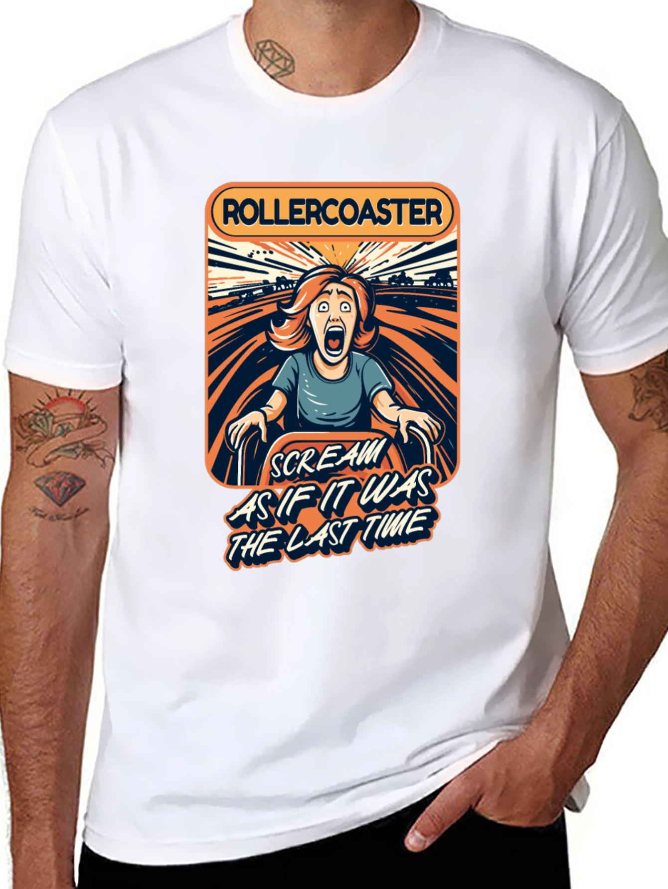 Rollercoaster Scream T-Shirt - Last Time Ride!