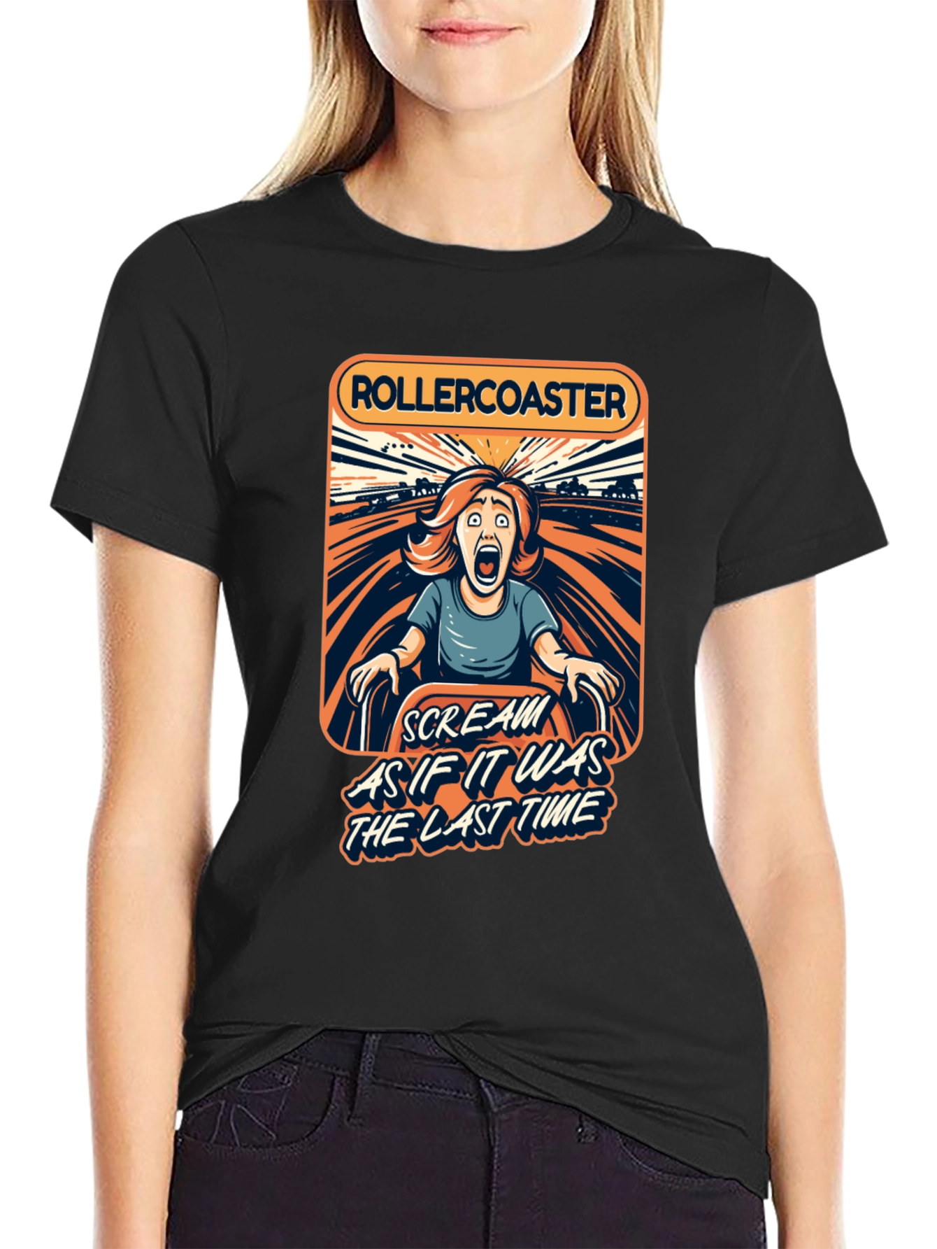 Rollercoaster Scream T-Shirt - Last Time Ride!