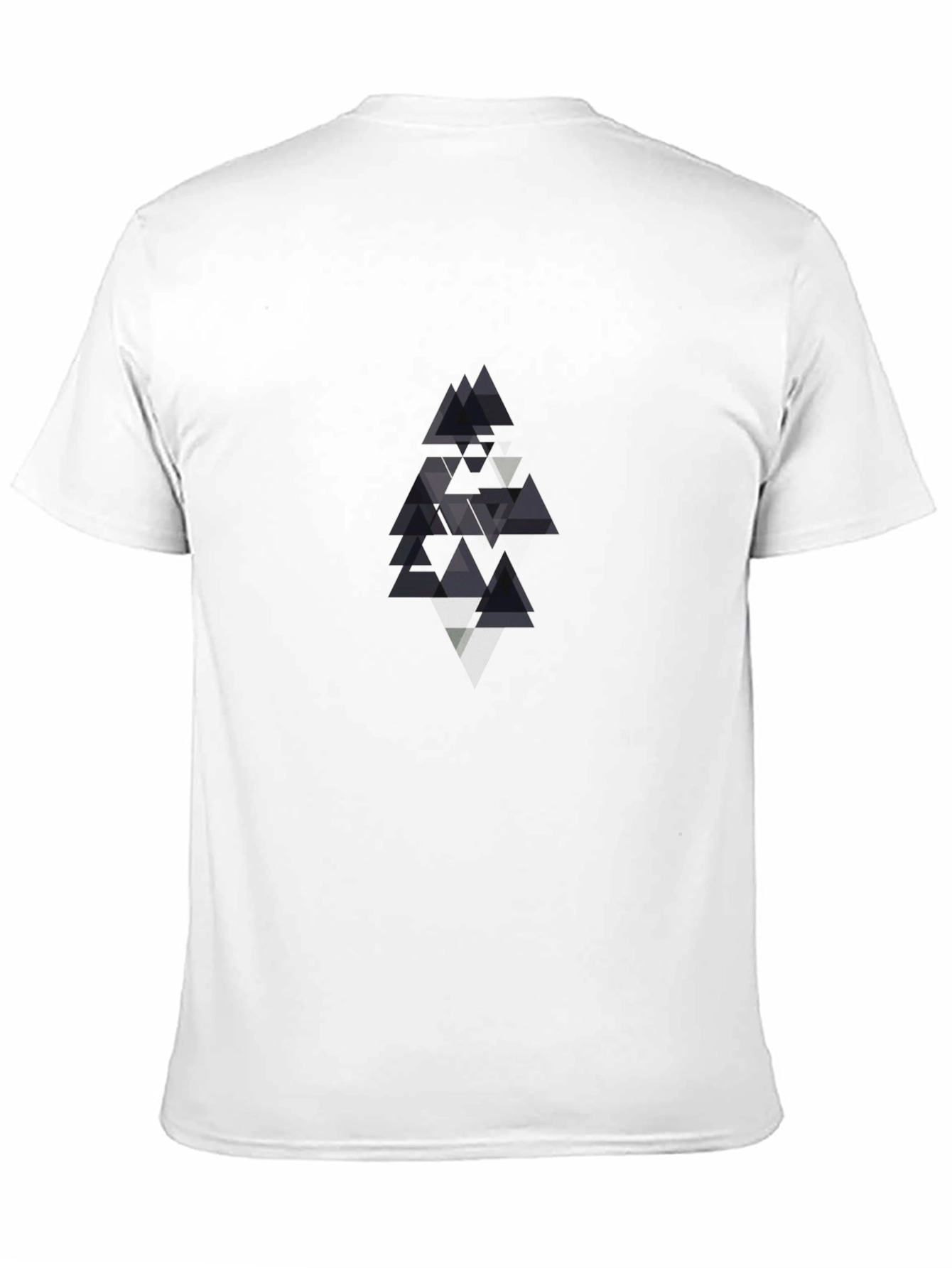 Modern Geometric Triangle Tee - Black Cotton Comfort