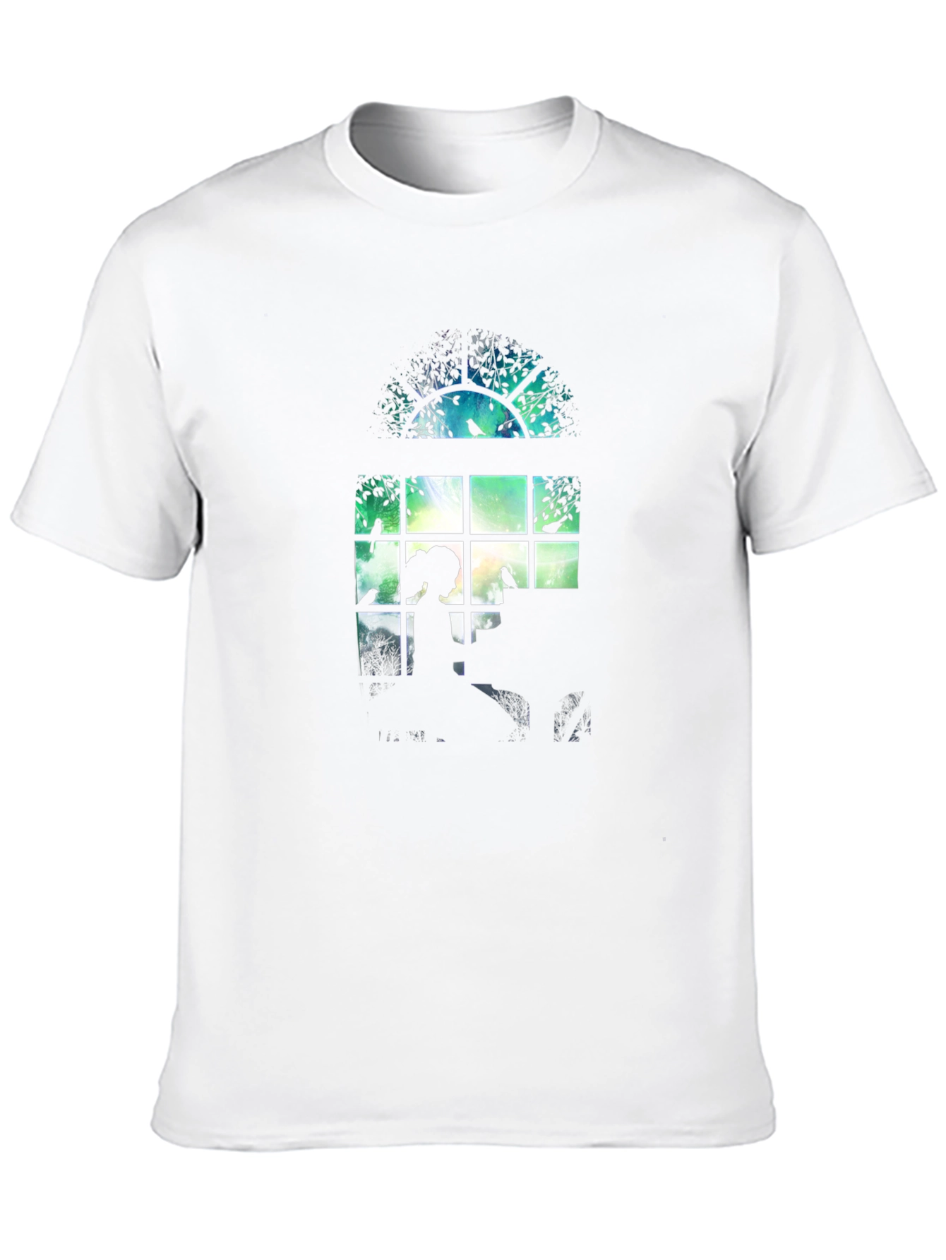 Silhouette Window Tee - Artistic Graphic Print