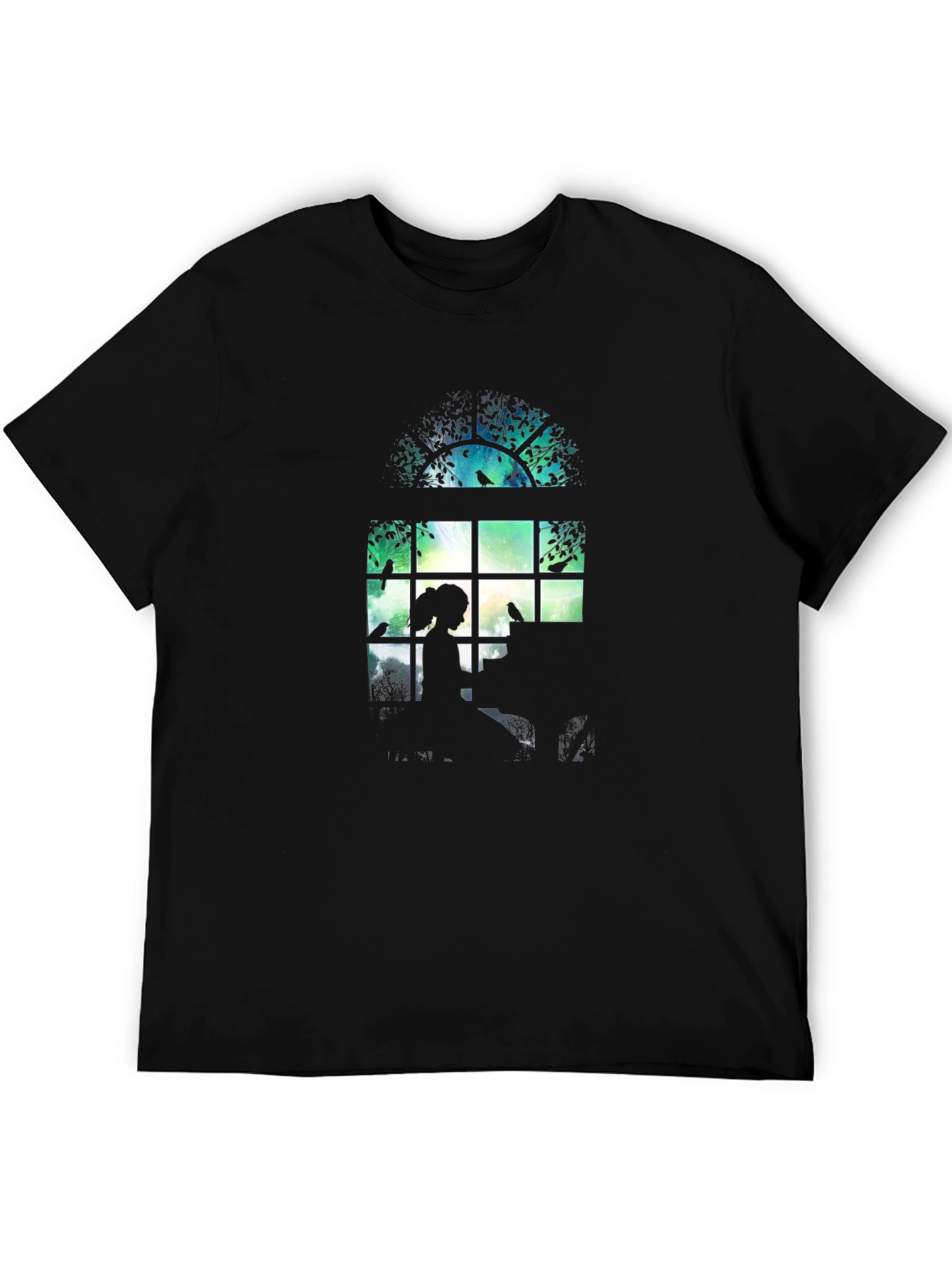 Silhouette Window Tee - Artistic Graphic Print