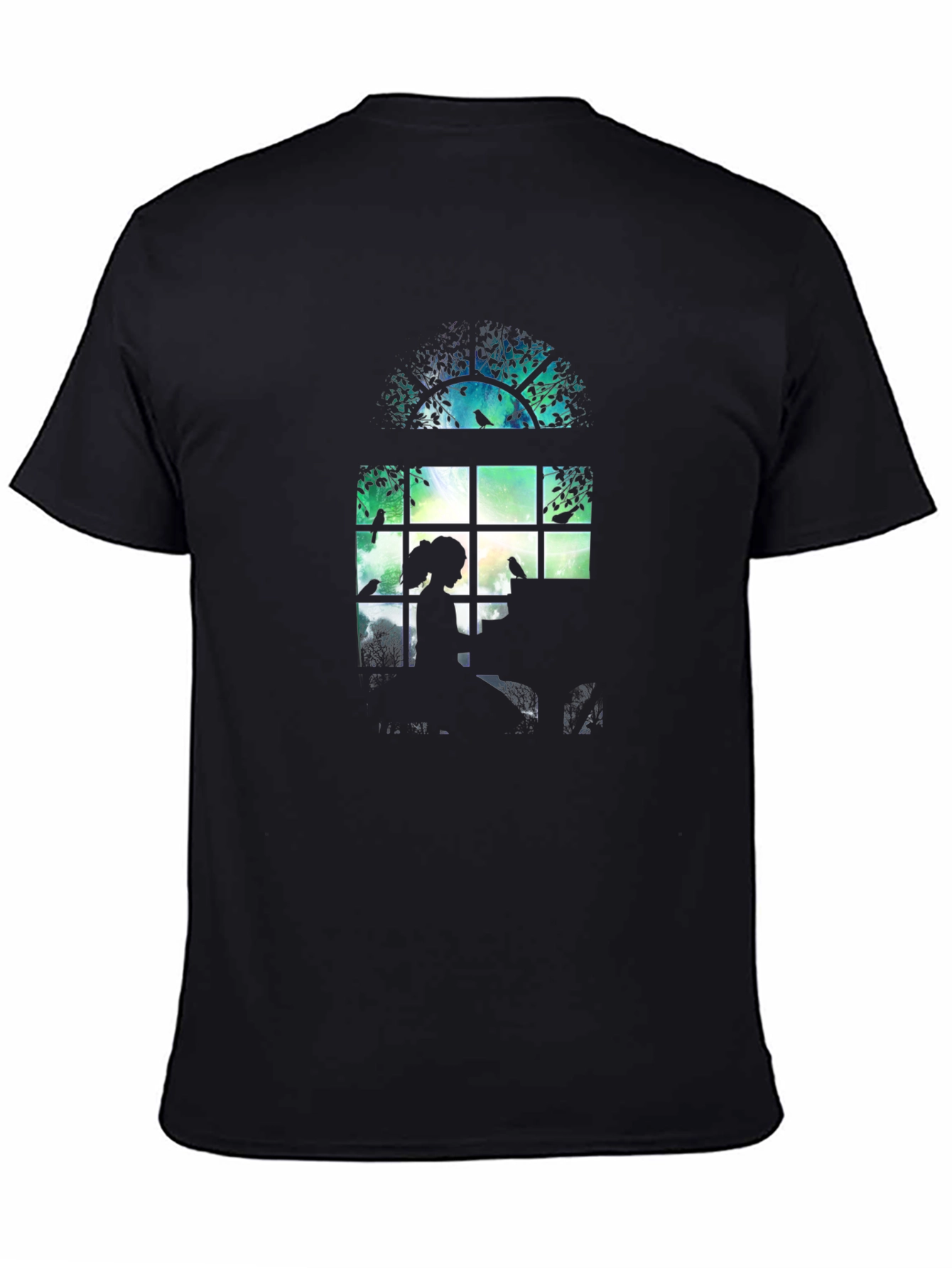 Silhouette Window Tee - Artistic Graphic Print