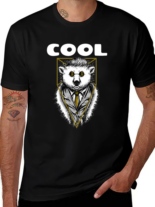 Cool Bear Graphic Tee - Stylish Black T-Shirt