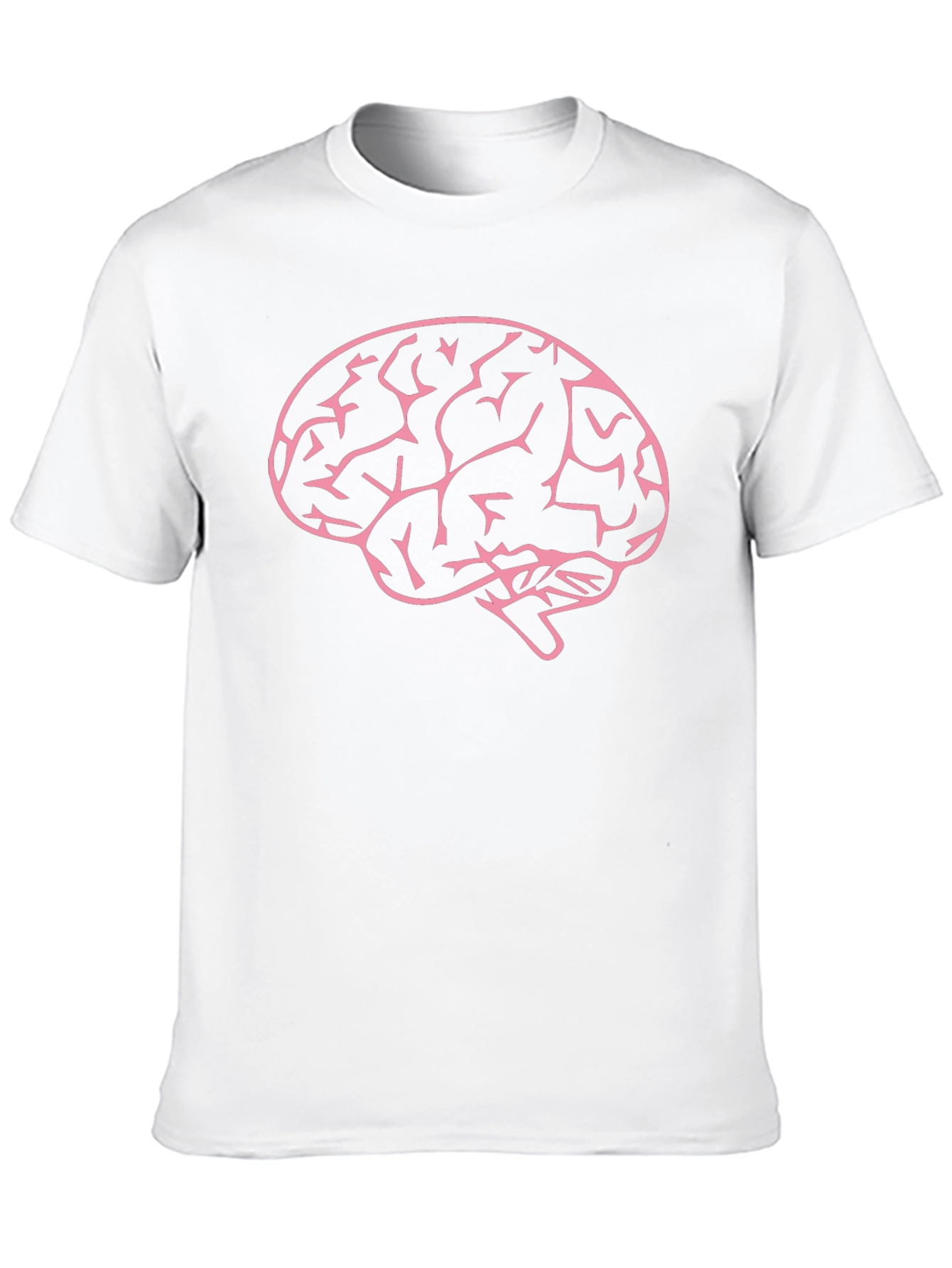 Brain Graphic Tee - Mens Black Cotton T-Shirt