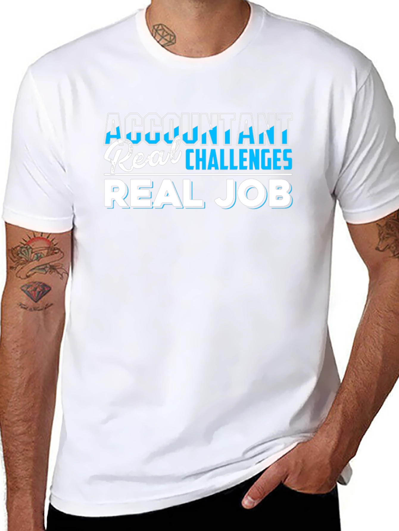 Accountant Real Challenges Real Job T-Shirt