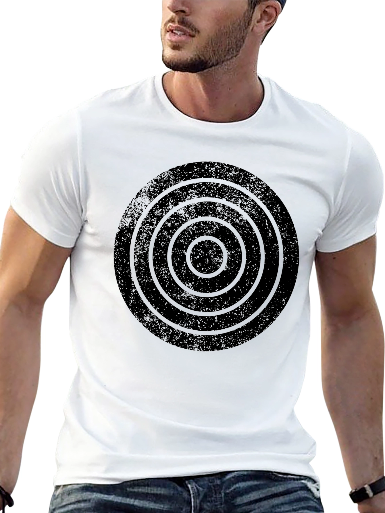 Retro Target Graphic Tee - Black