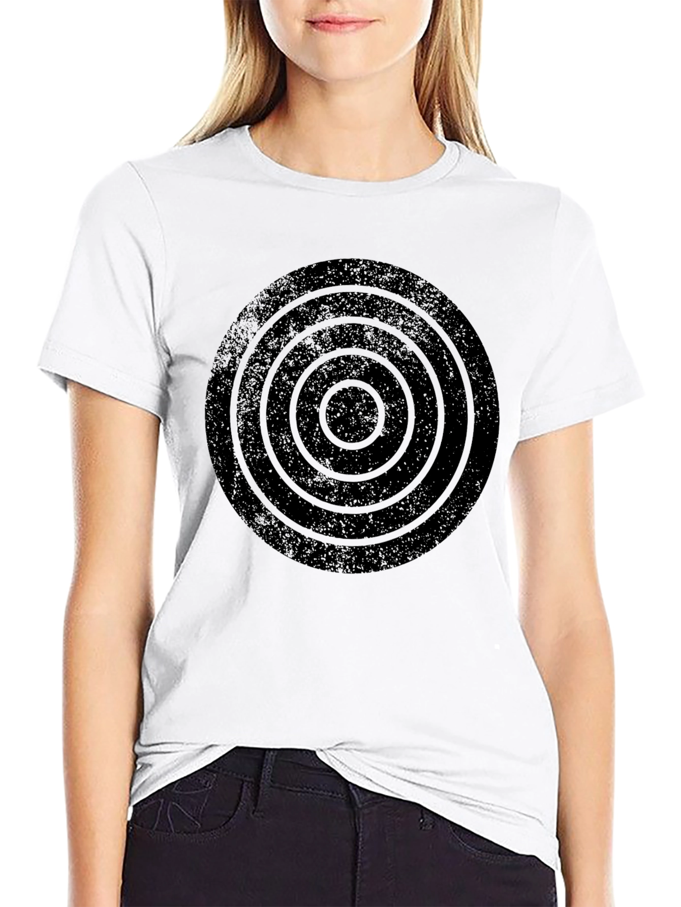 Retro Target Graphic Tee - Black