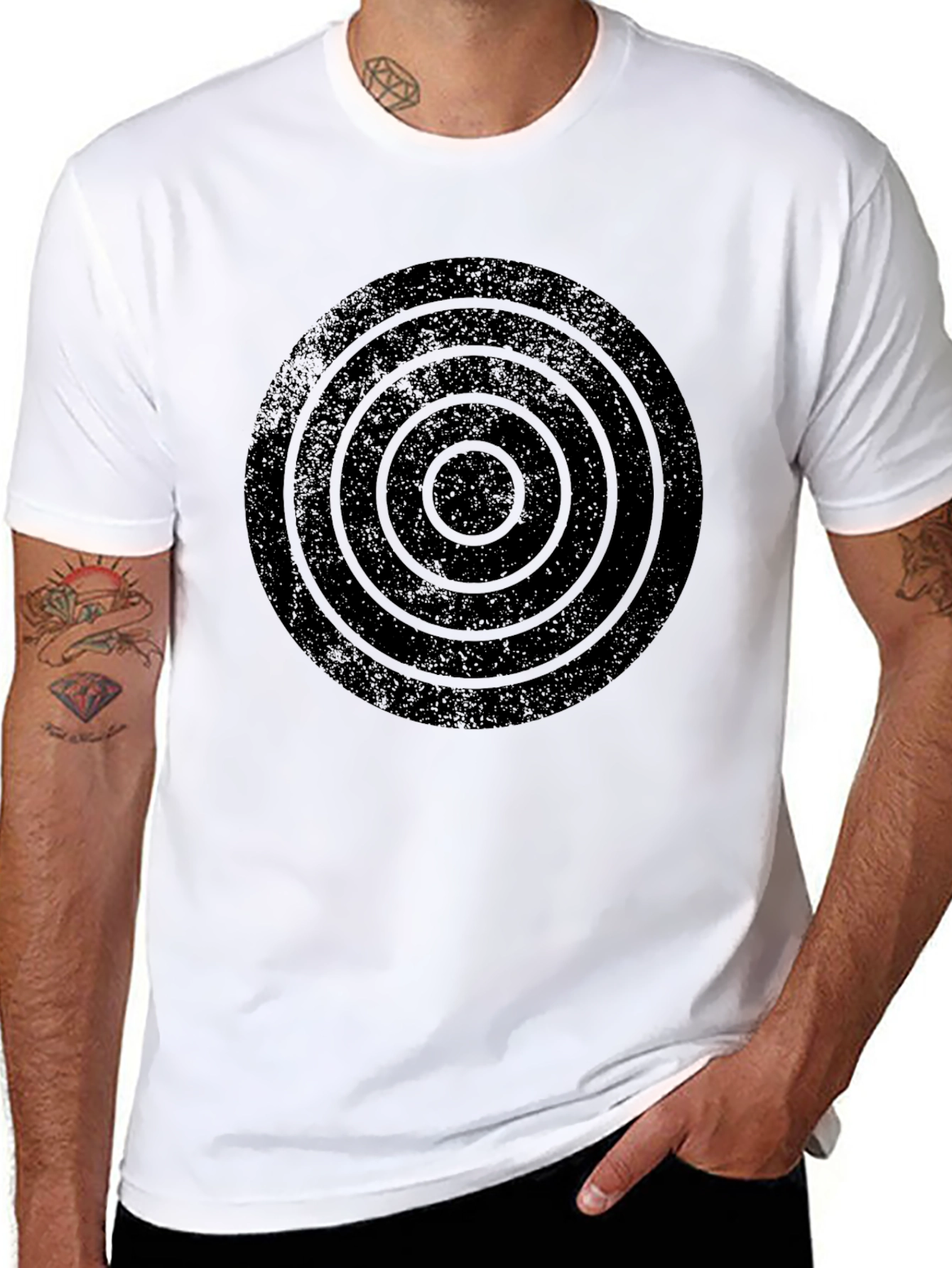 Retro Target Graphic Tee - Black