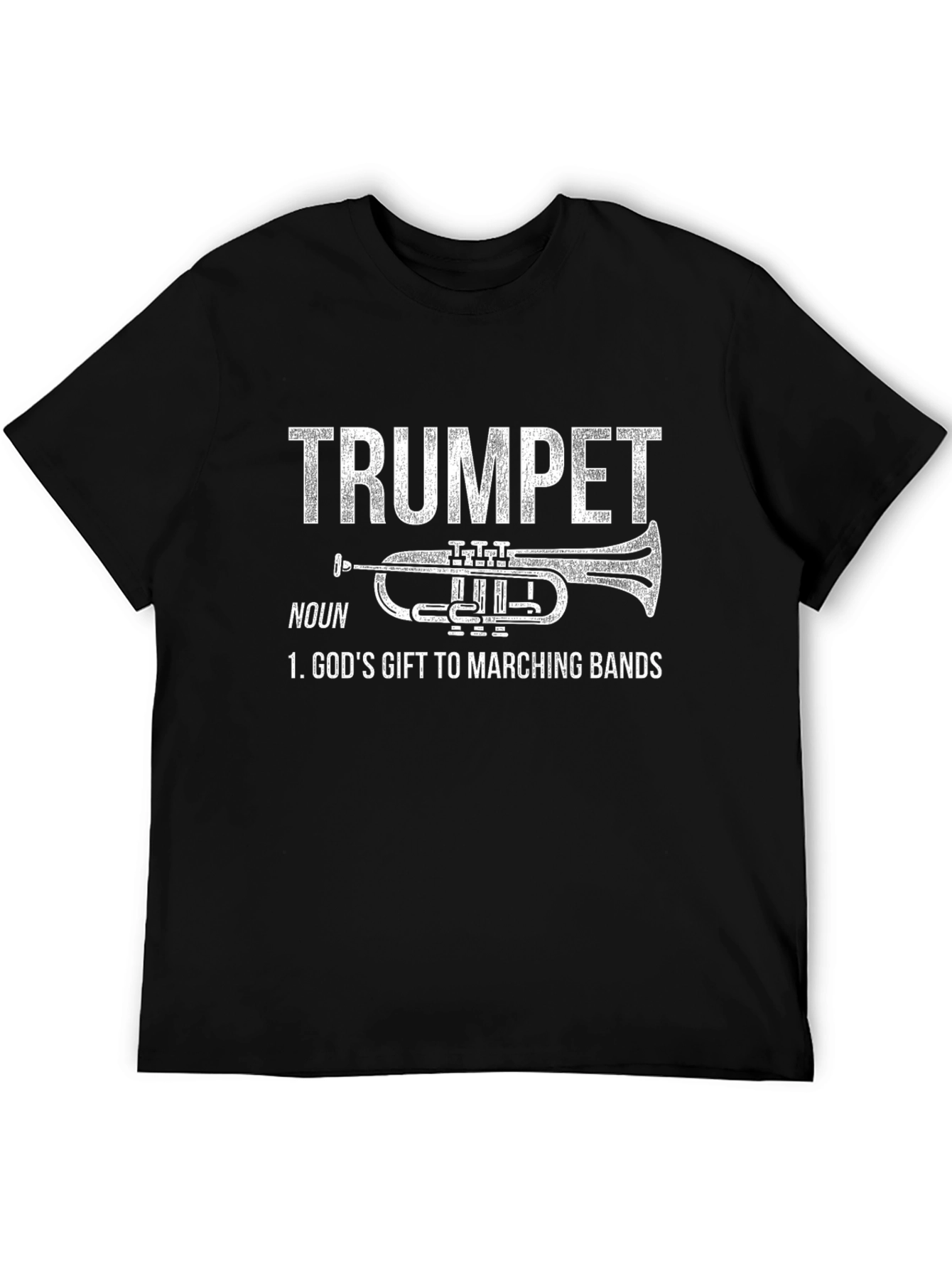 Trumpet Gods Gift to Marching Bands Black T-Shirt