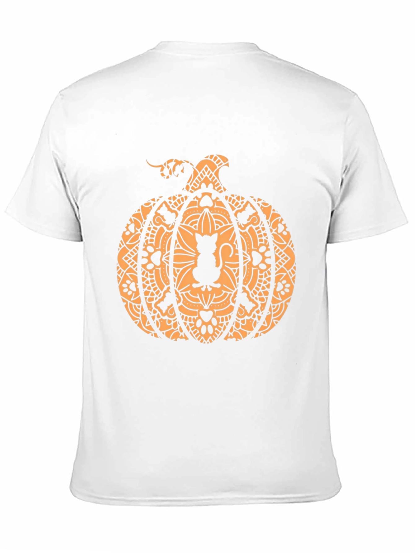 Halloween Cat Pumpkin Graphic Tee - Spooky Season Style!