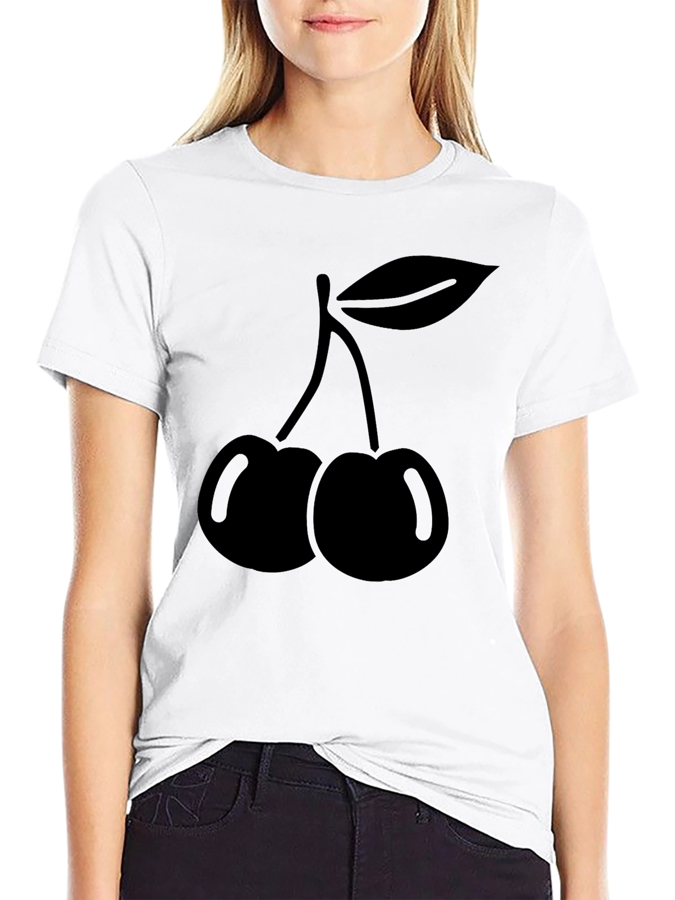 Mens Black Cherry Graphic Tee - Casual Style