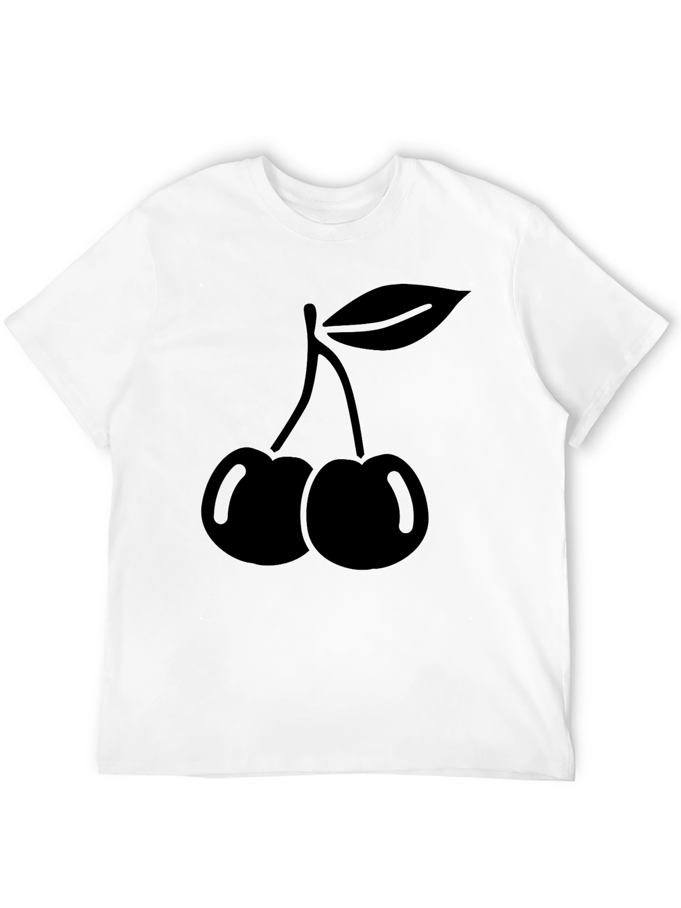 Mens Black Cherry Graphic Tee - Casual Style