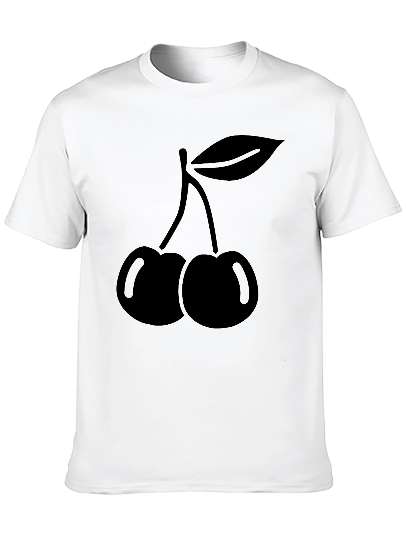 Mens Black Cherry Graphic Tee - Casual Style