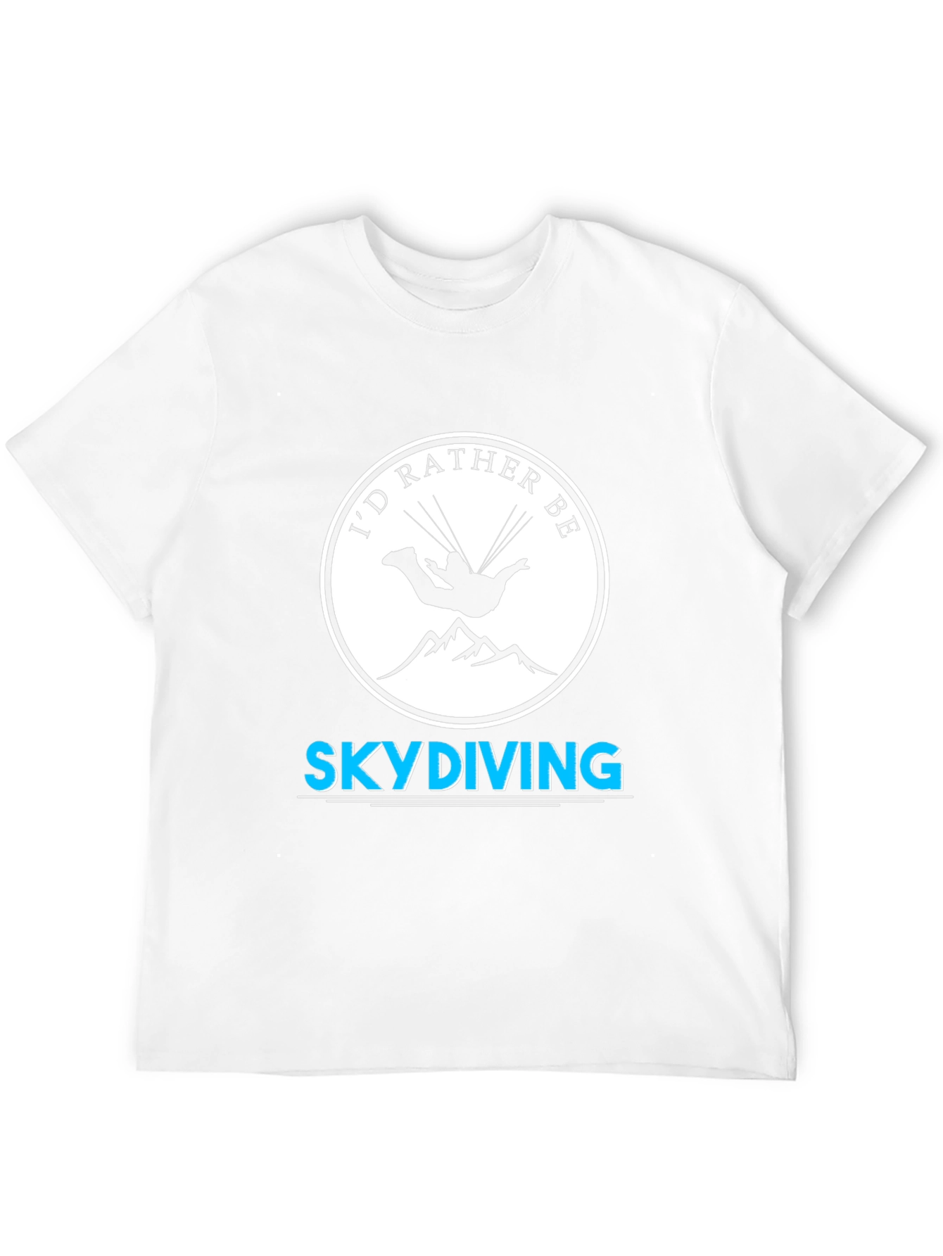 Id Rather Be Skydiving Black T-Shirt