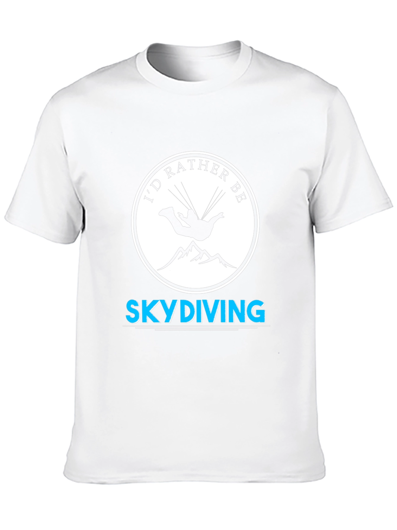 Id Rather Be Skydiving Black T-Shirt