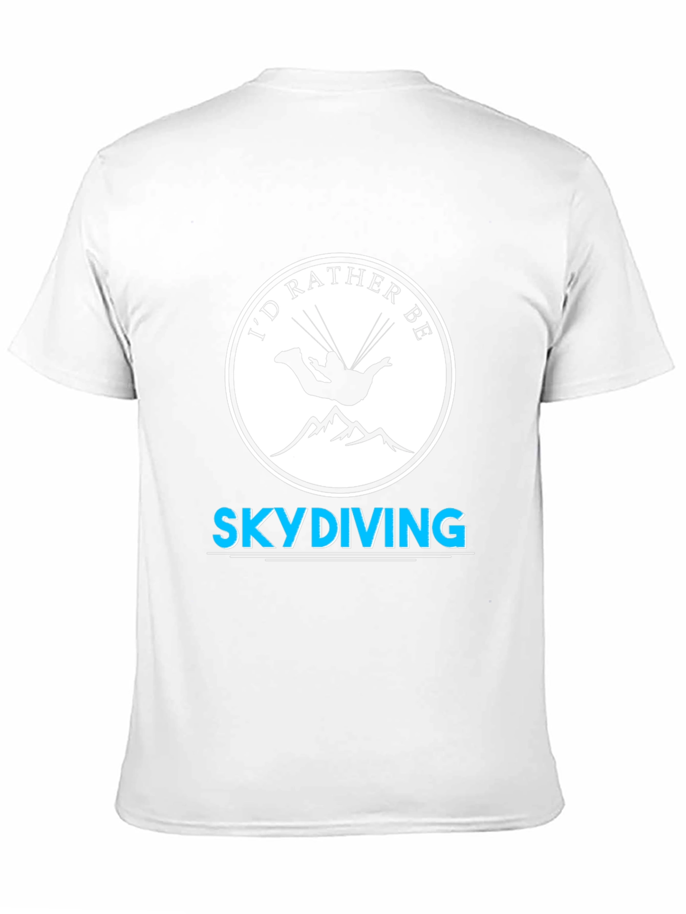 Id Rather Be Skydiving Black T-Shirt