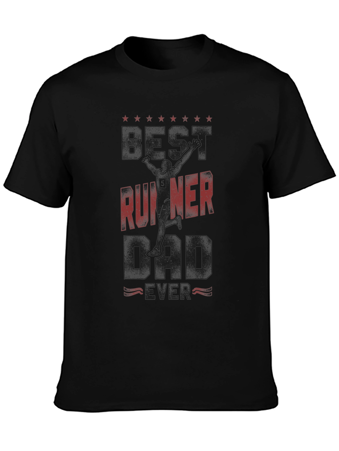 Best Runner Dad Ever Black Graphic Tee