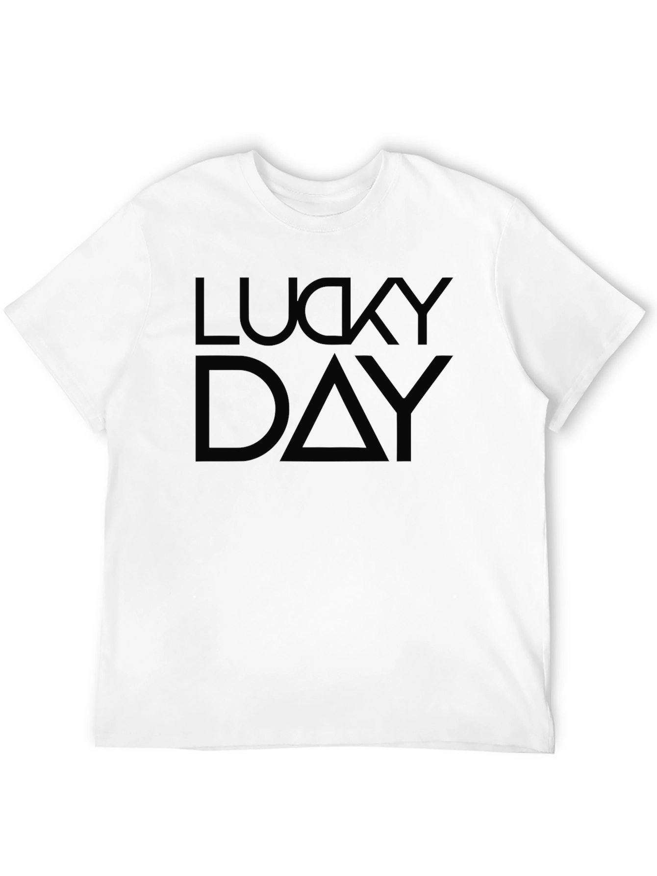 Lucky Day Graphic Print Black T-Shirt