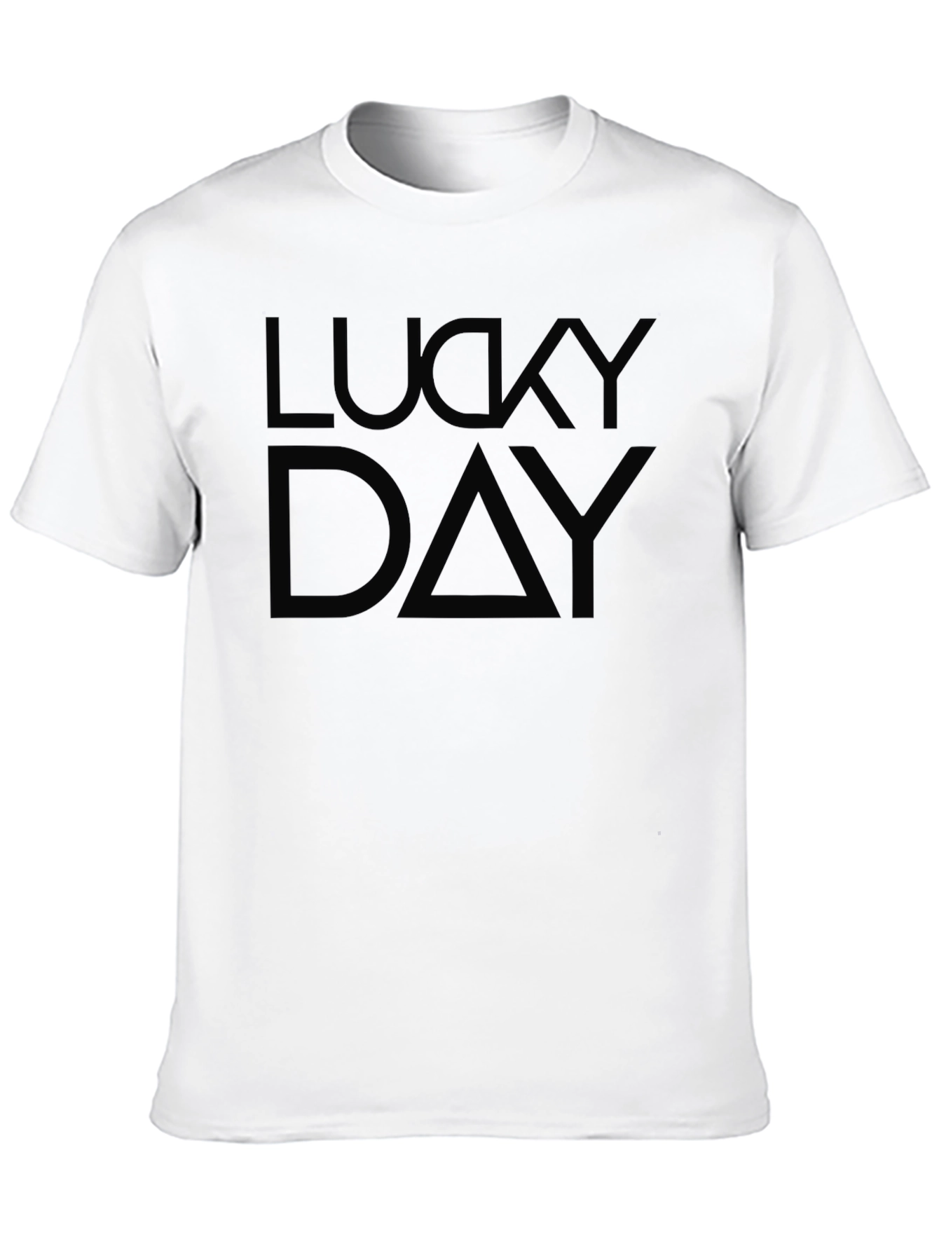 Lucky Day Graphic Print Black T-Shirt