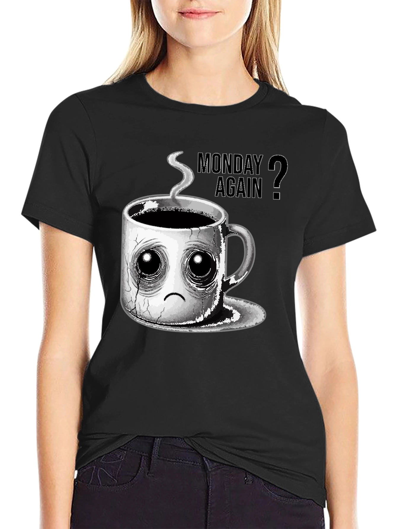 Monday Again? Graphic Tee - Coffee Lovers T-Shirt