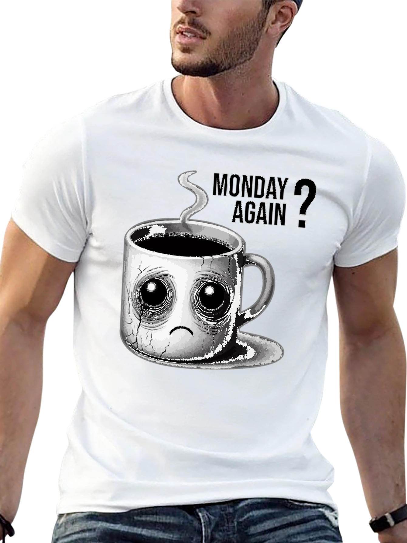 Monday Again? Graphic Tee - Coffee Lovers T-Shirt