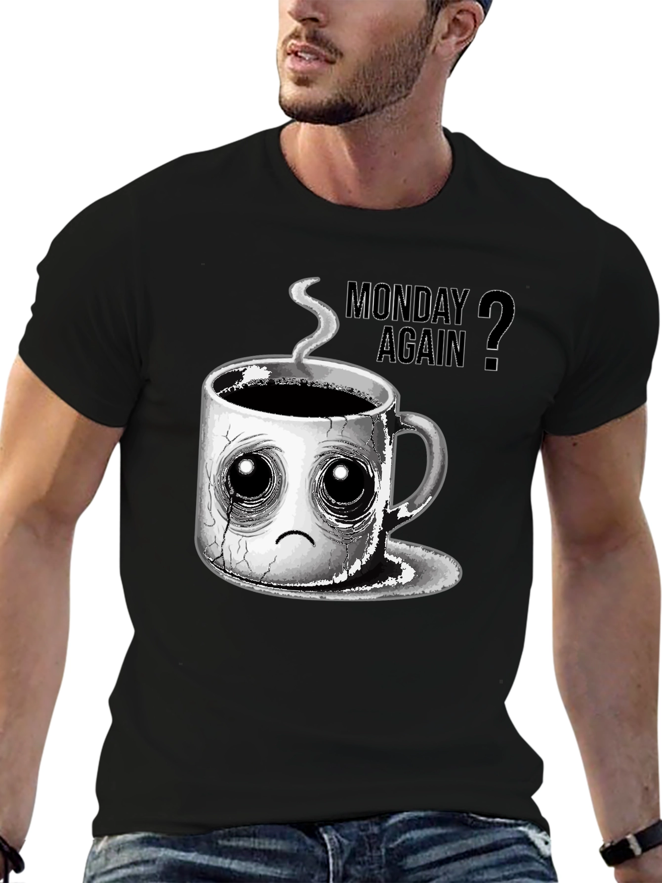 Monday Again? Graphic Tee - Coffee Lovers T-Shirt