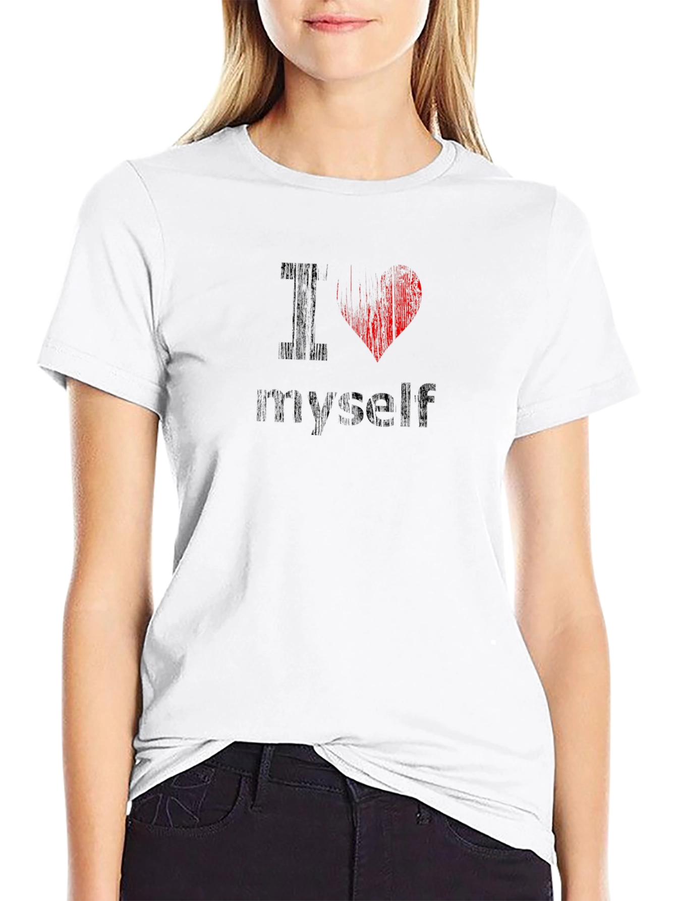 I Heart Myself Black Graphic Tee