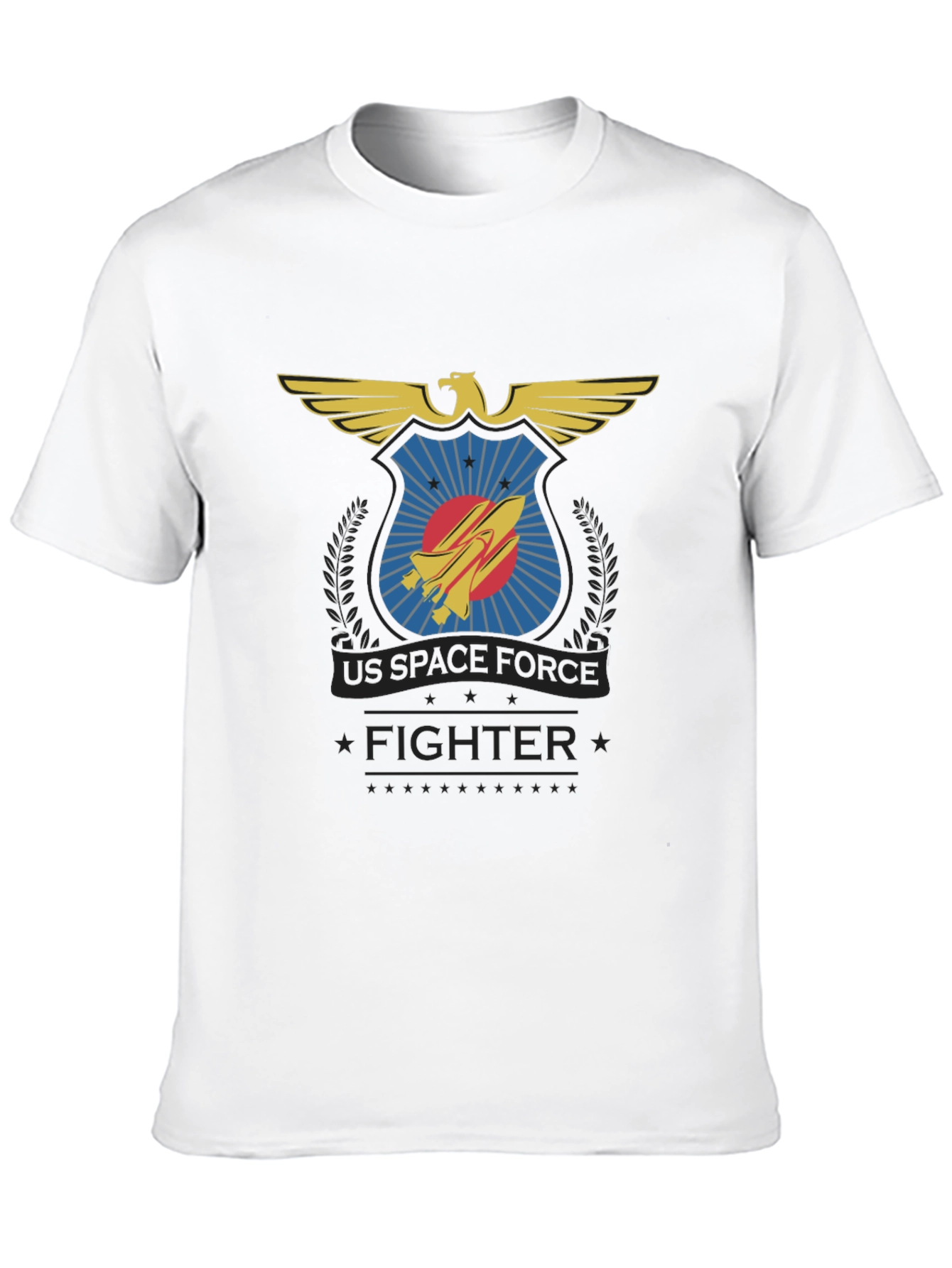 US Space Force Fighter T-Shirt Black