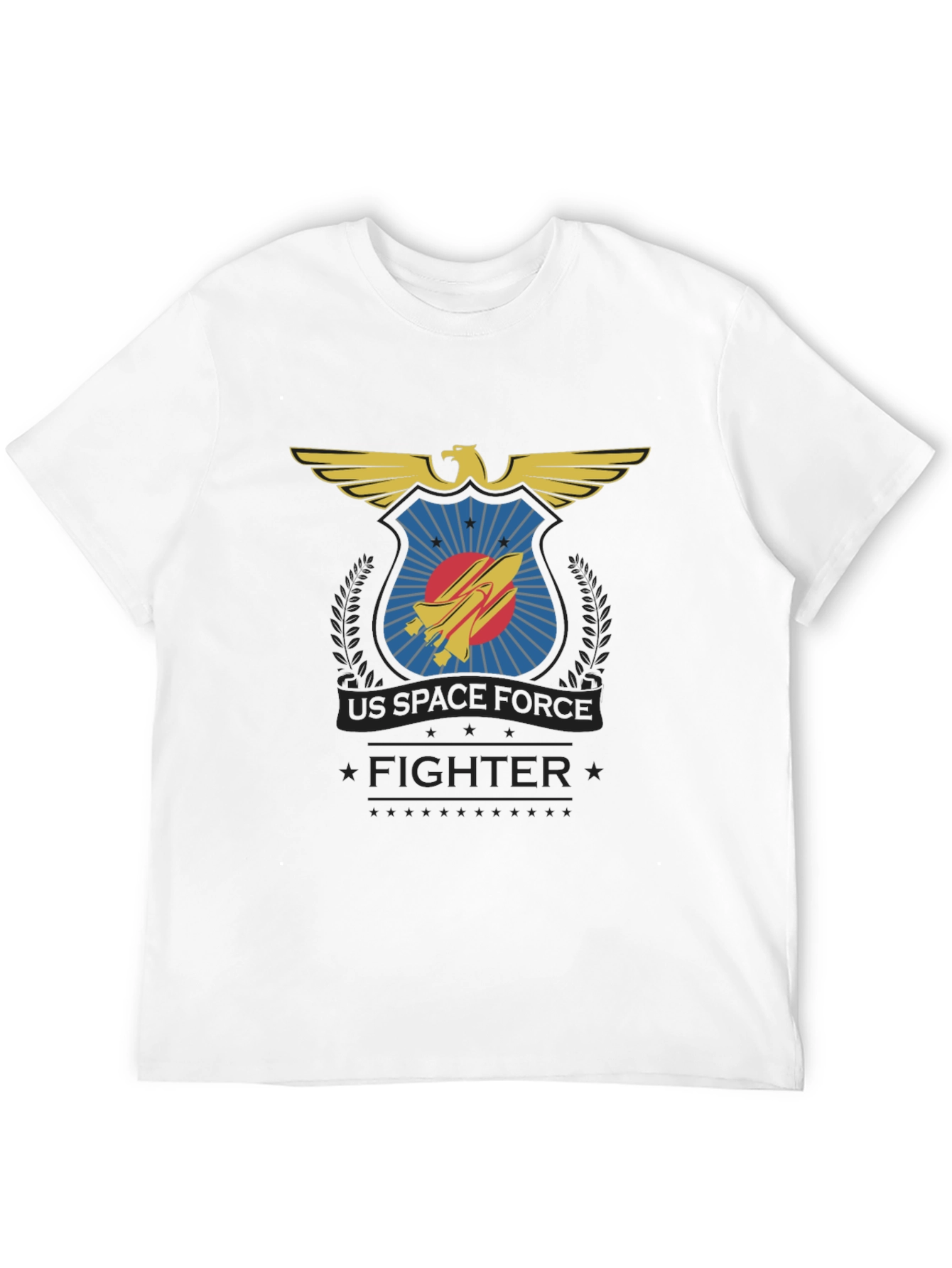 US Space Force Fighter T-Shirt Black