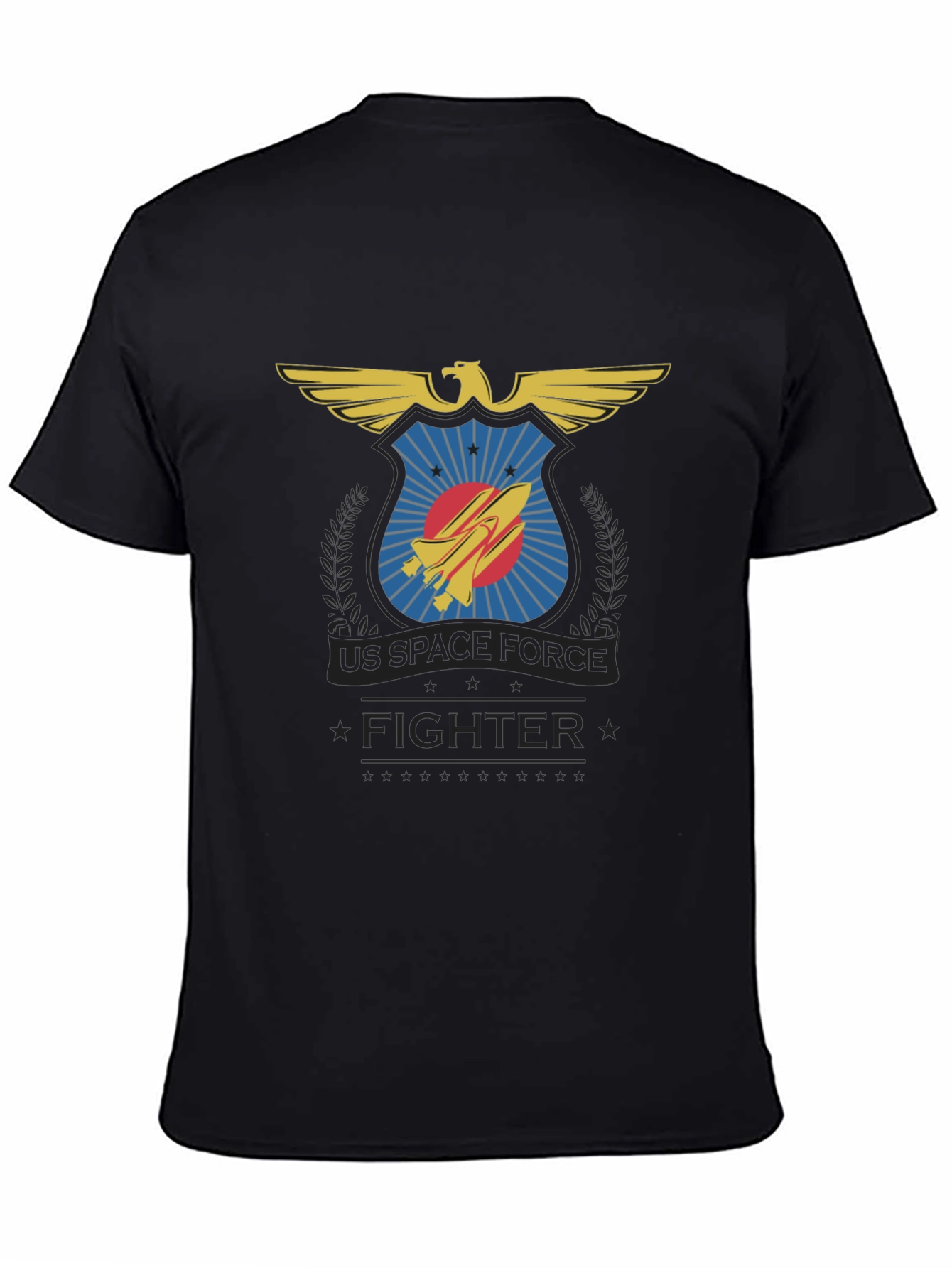 US Space Force Fighter T-Shirt Black