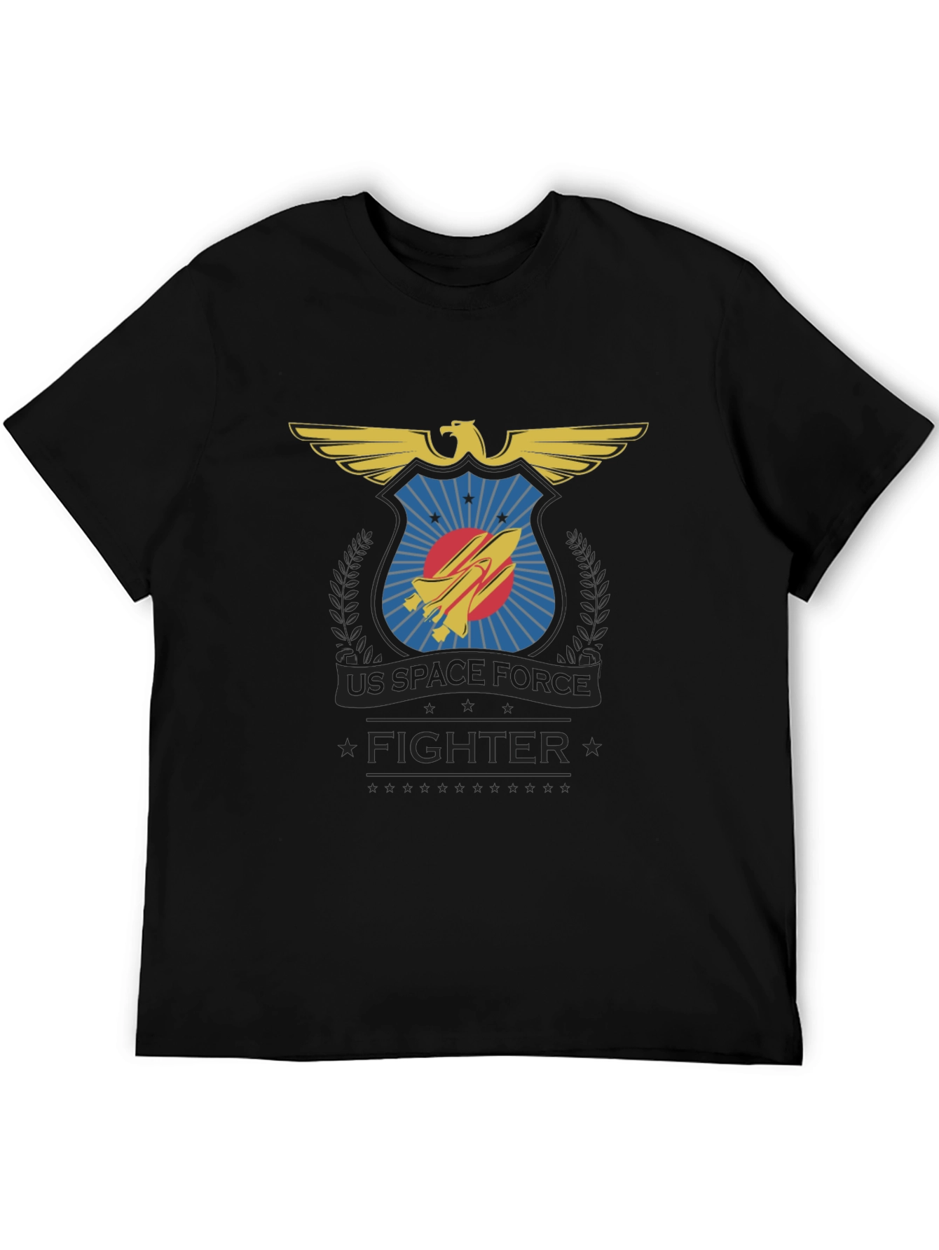 US Space Force Fighter T-Shirt Black